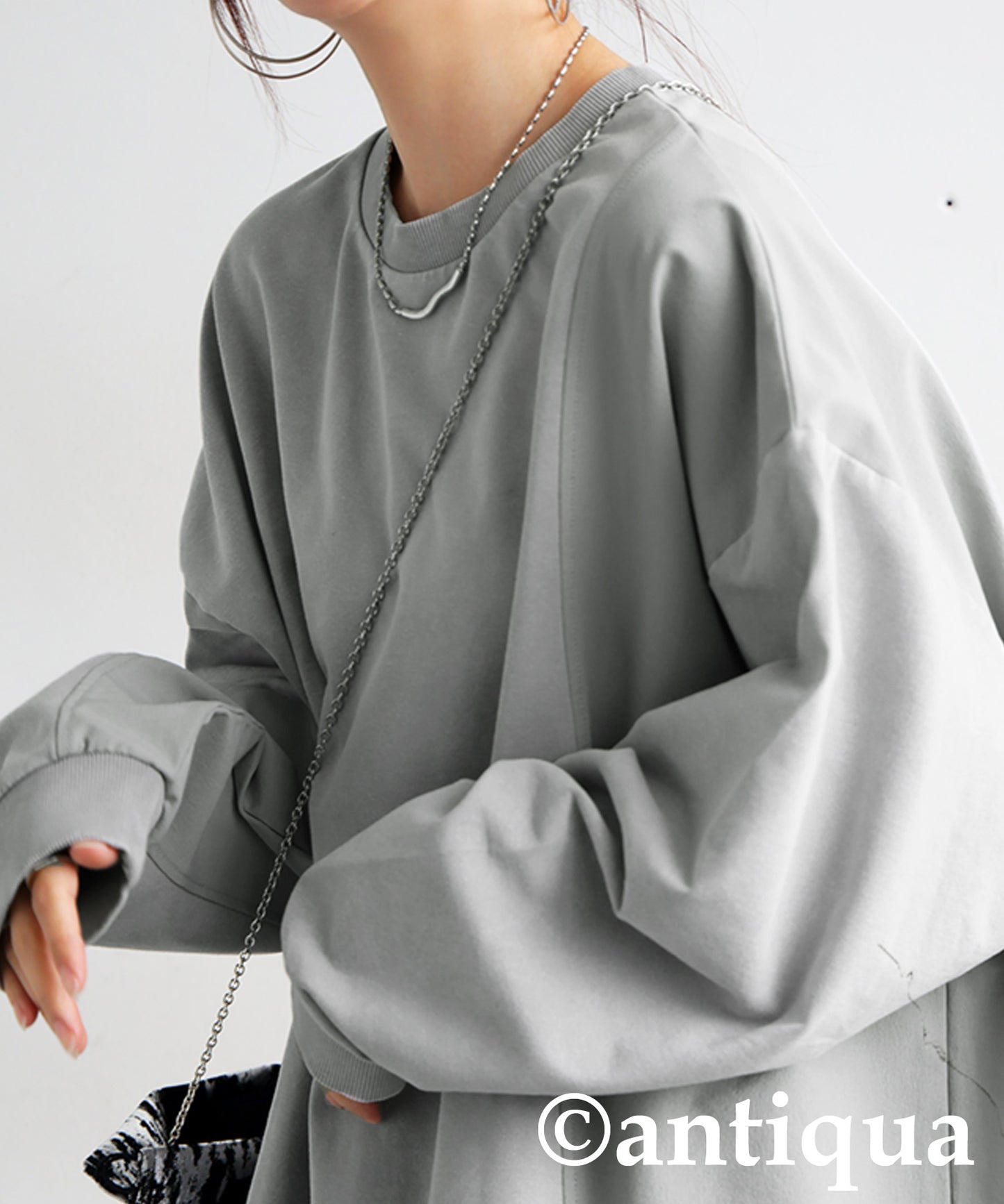 Mixed-Material Sweatshirt Ladies