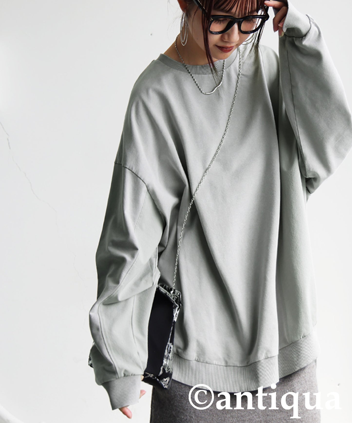 Mixed-Material Sweatshirt Ladies