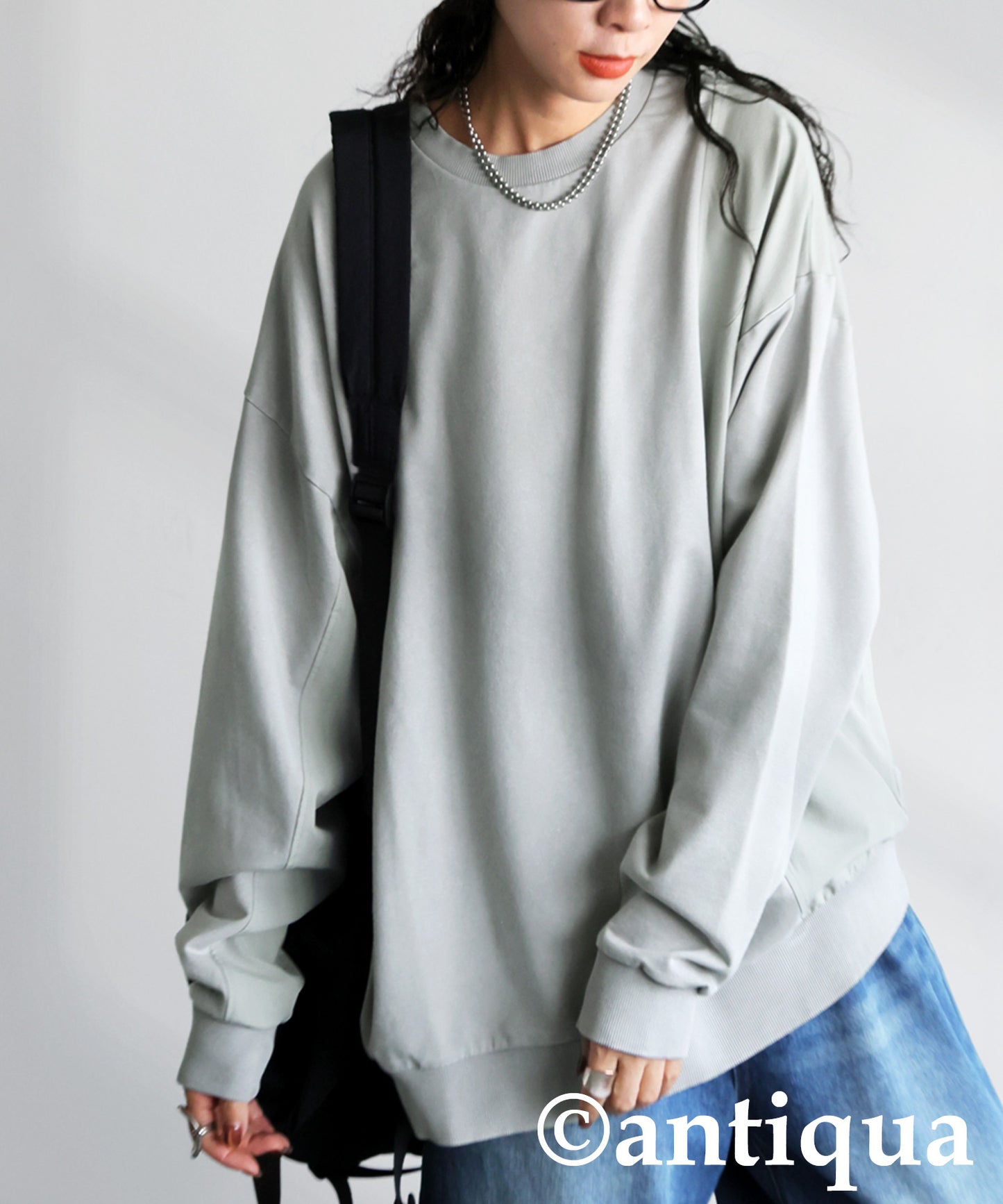 Mixed-Material Sweatshirt Ladies