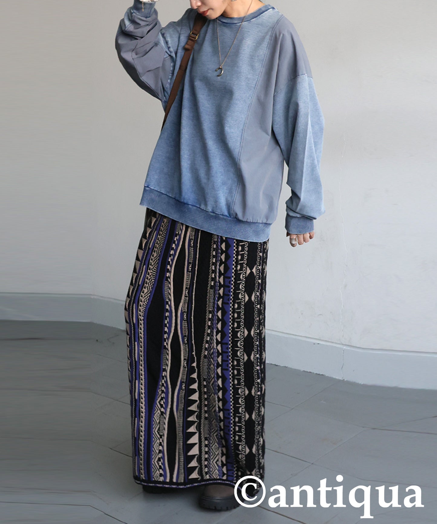 Mixed-Material Sweatshirt Ladies