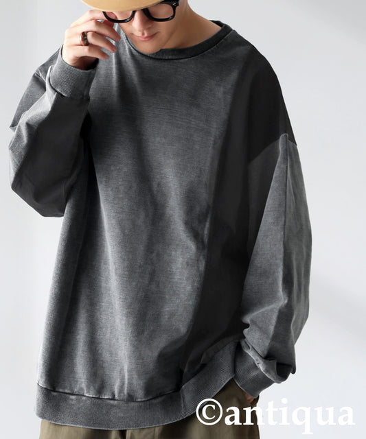 Mixed-Material Sweatshirt Men's