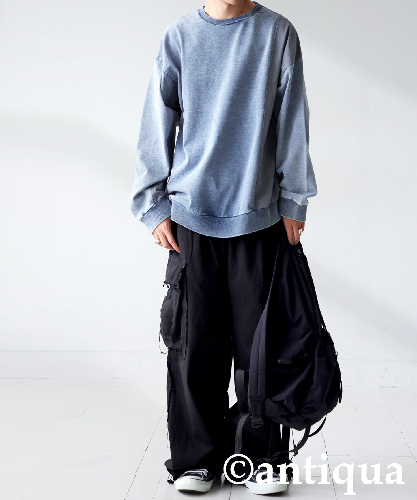 Mixed-Material Sweatshirt Men's