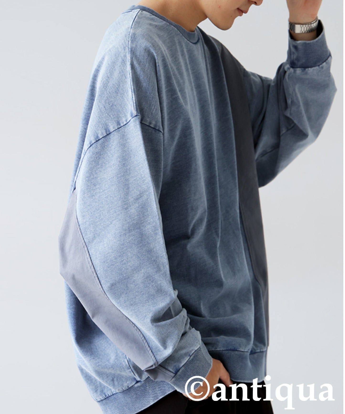 Mixed-Material Sweatshirt Men's