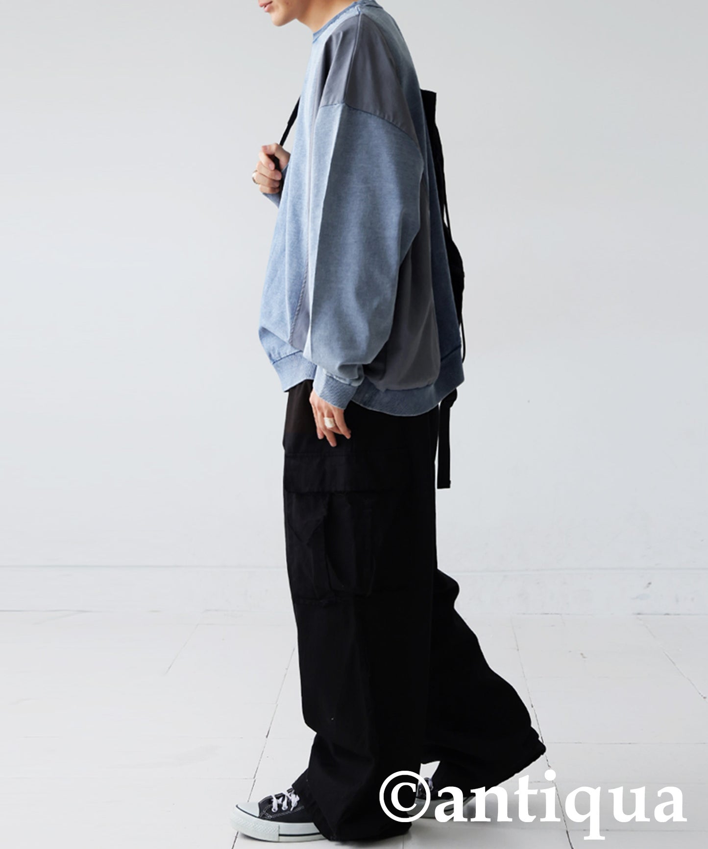 Mixed-Material Sweatshirt Men's