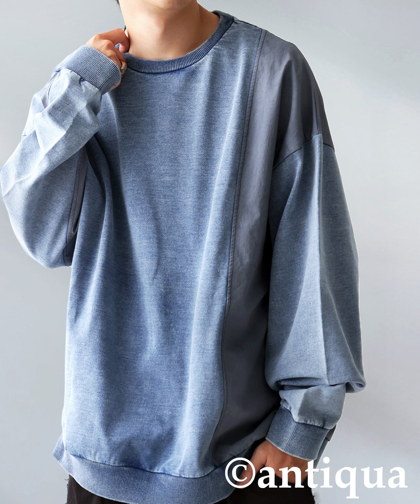 Mixed-Material Sweatshirt Men's