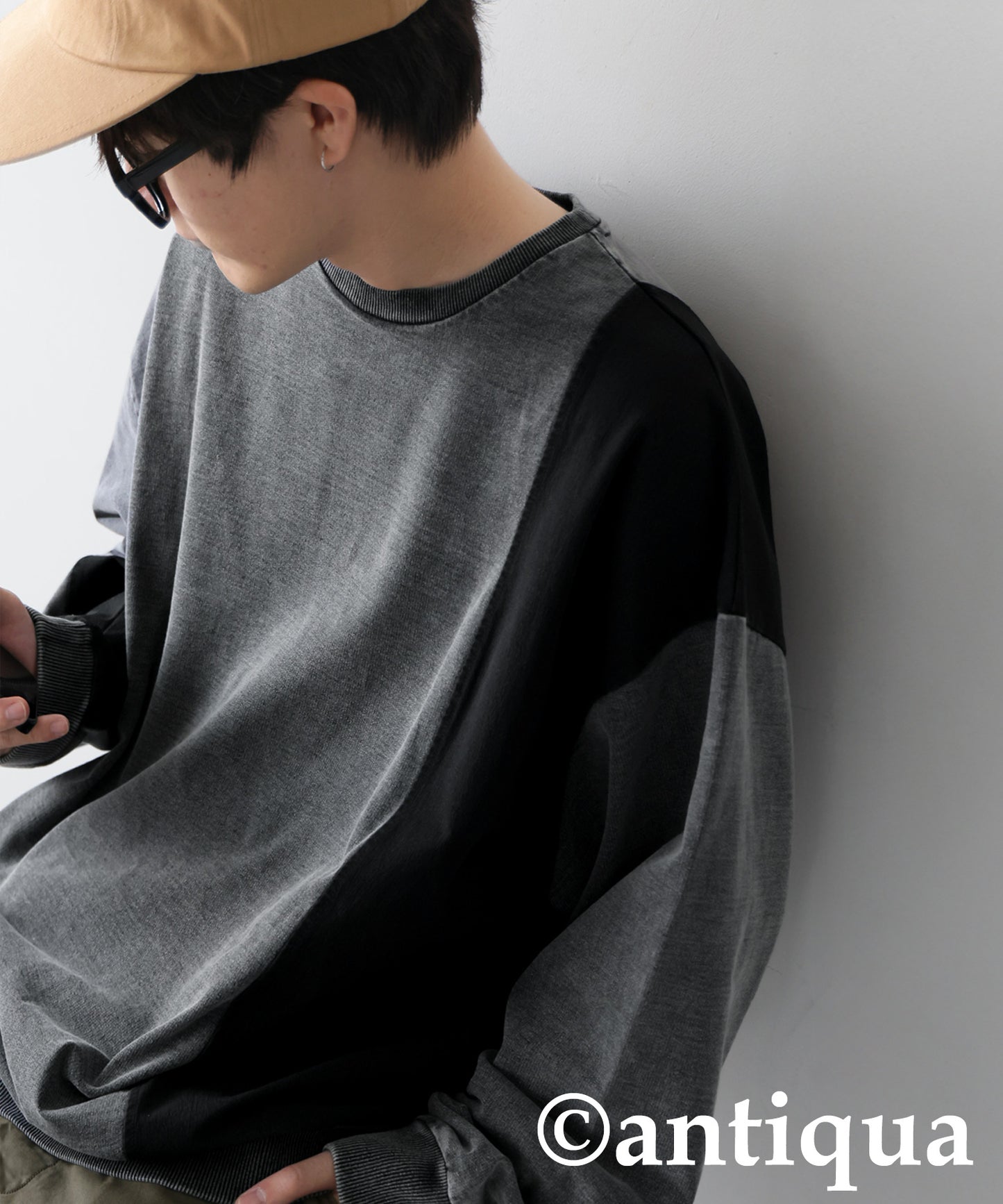 Mixed-Material Sweatshirt Men's