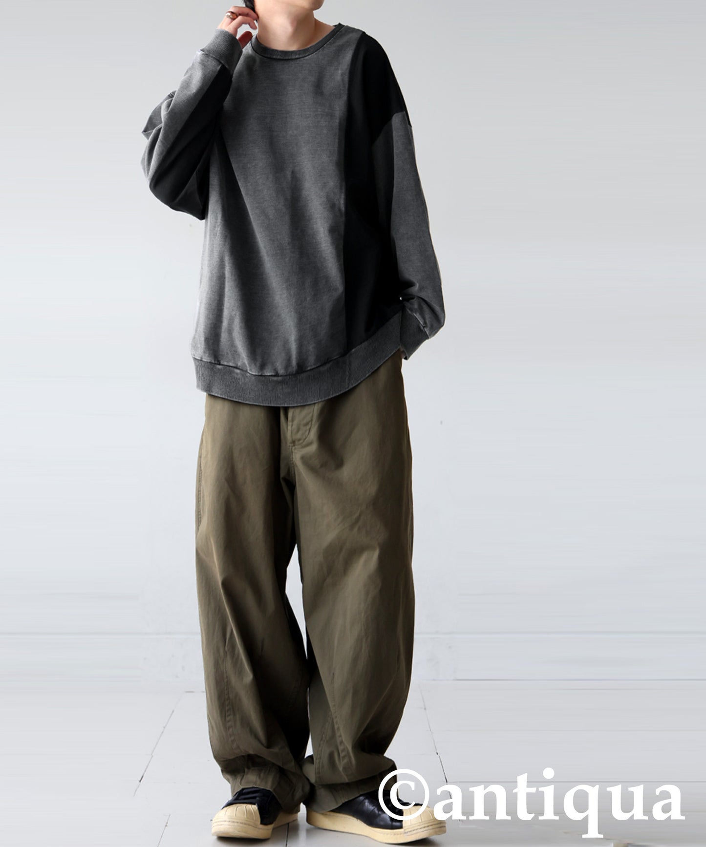 Mixed-Material Sweatshirt Men's