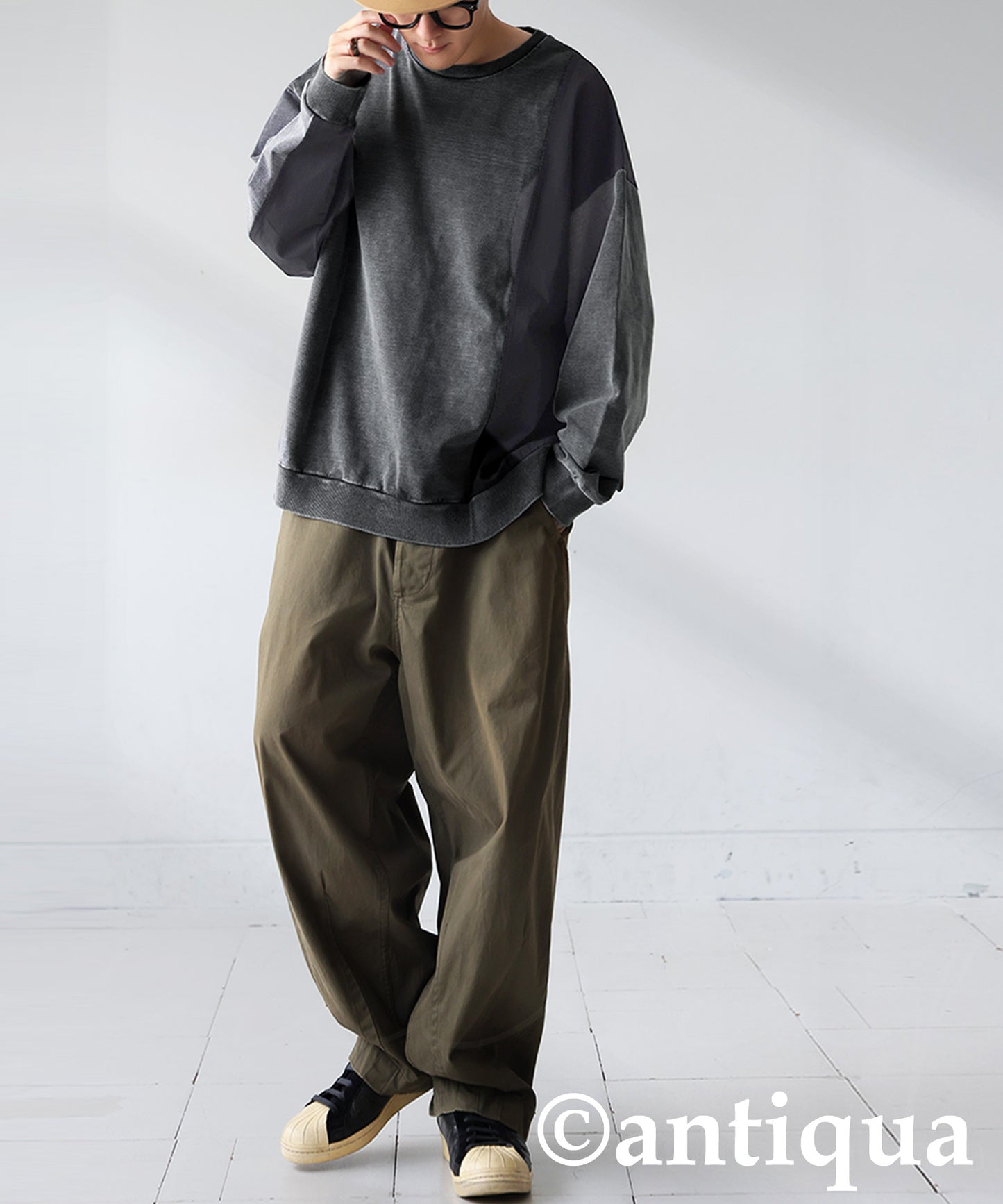 Mixed-Material Sweatshirt Men's