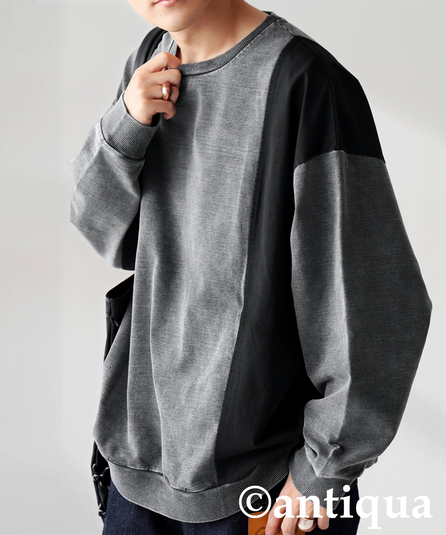 Mixed-Material Sweatshirt Men's