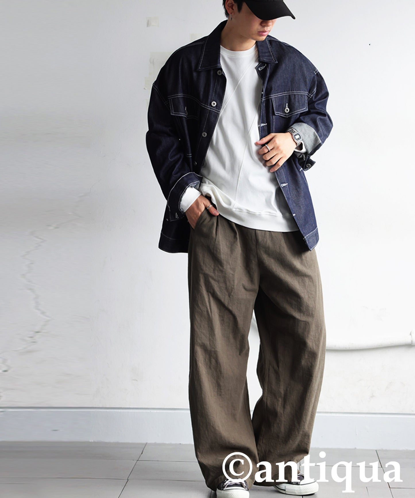 Ribbed Contrast Tops Men's