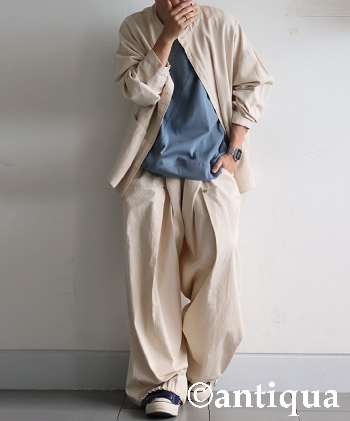 Ribbed Contrast Tops Men's