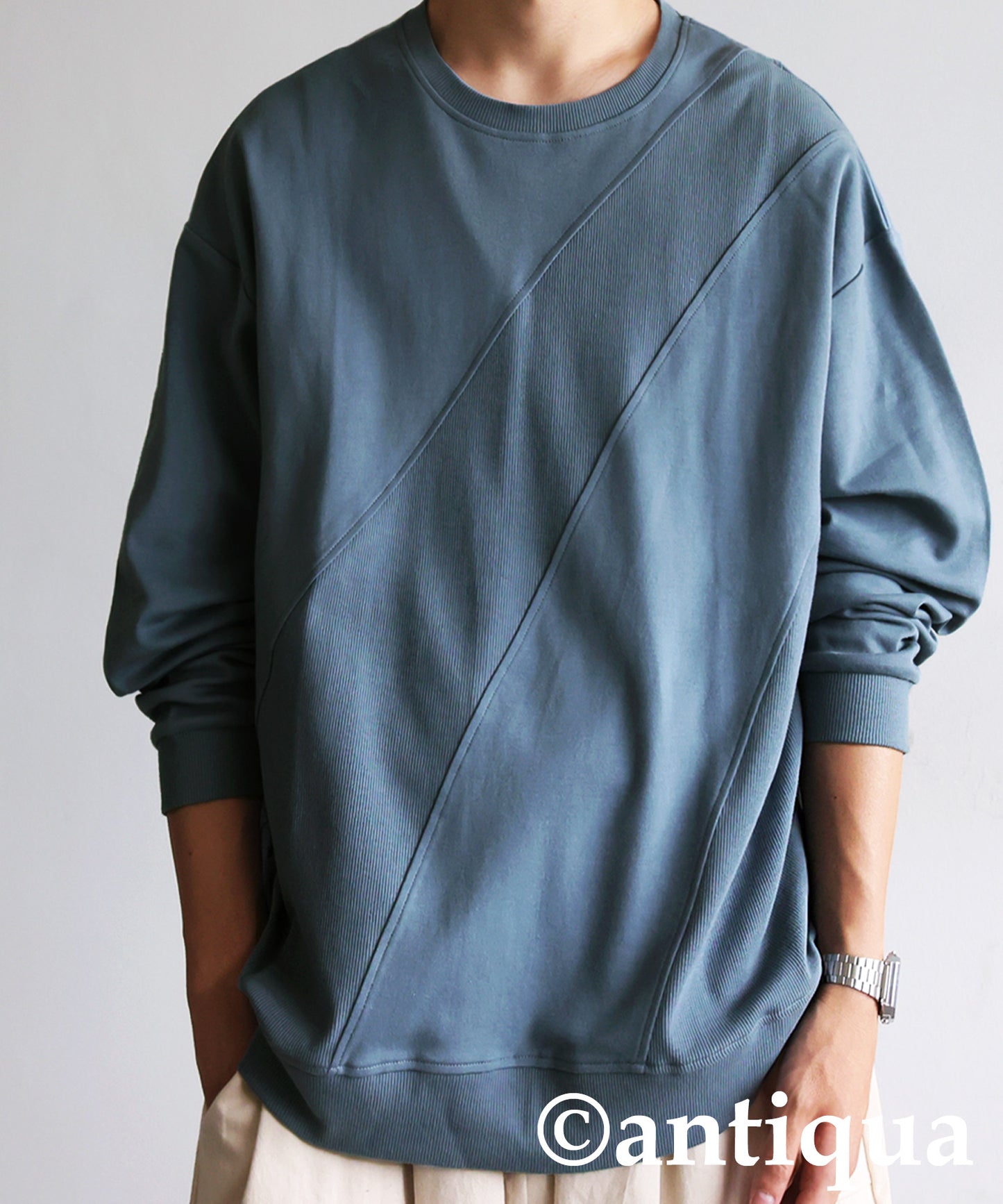 Ribbed Contrast Tops Men's
