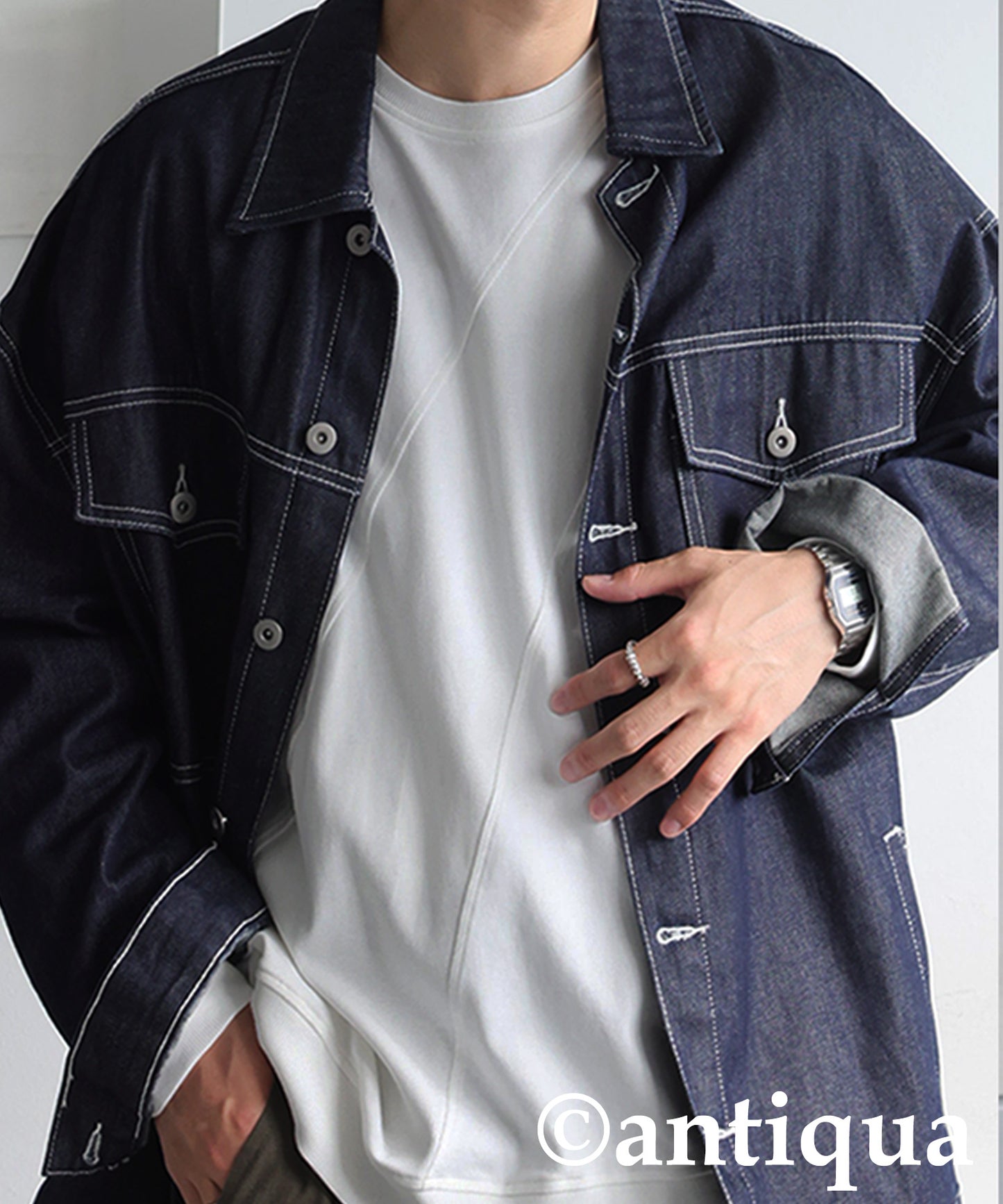 Ribbed Contrast Tops Men's