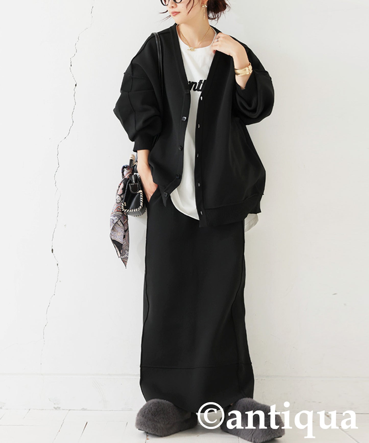 Sponge Knit Cardigan Ladies