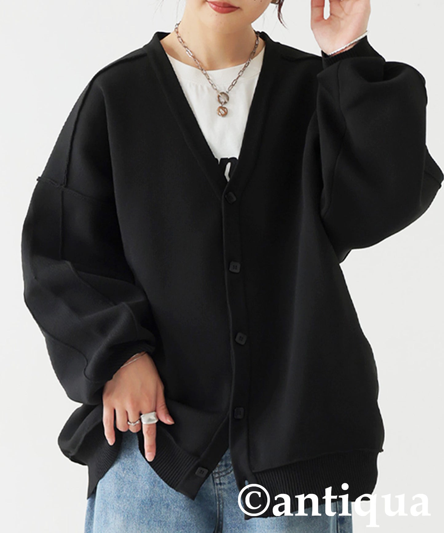 Sponge Knit Cardigan Ladies