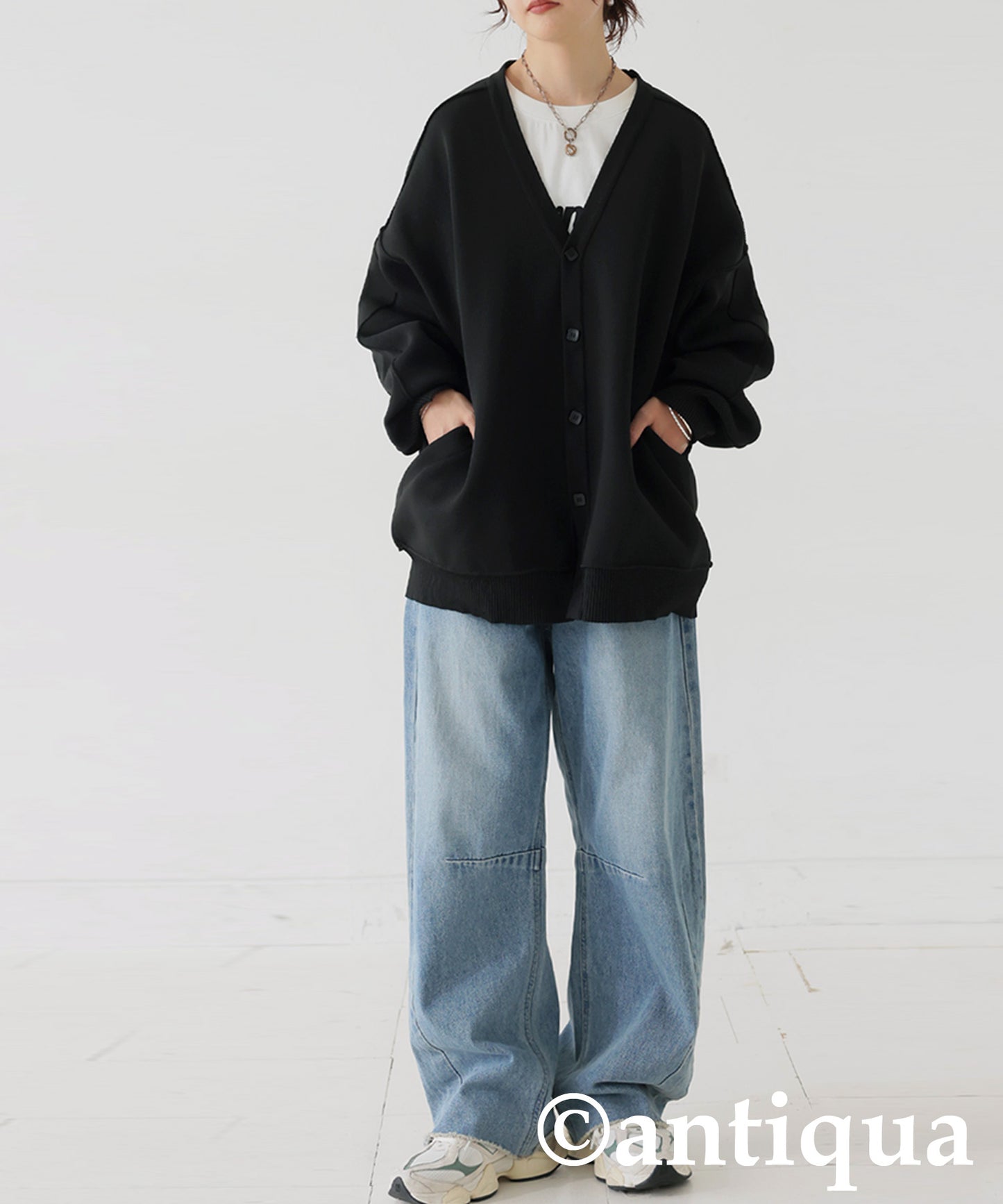 Sponge Knit Cardigan Ladies