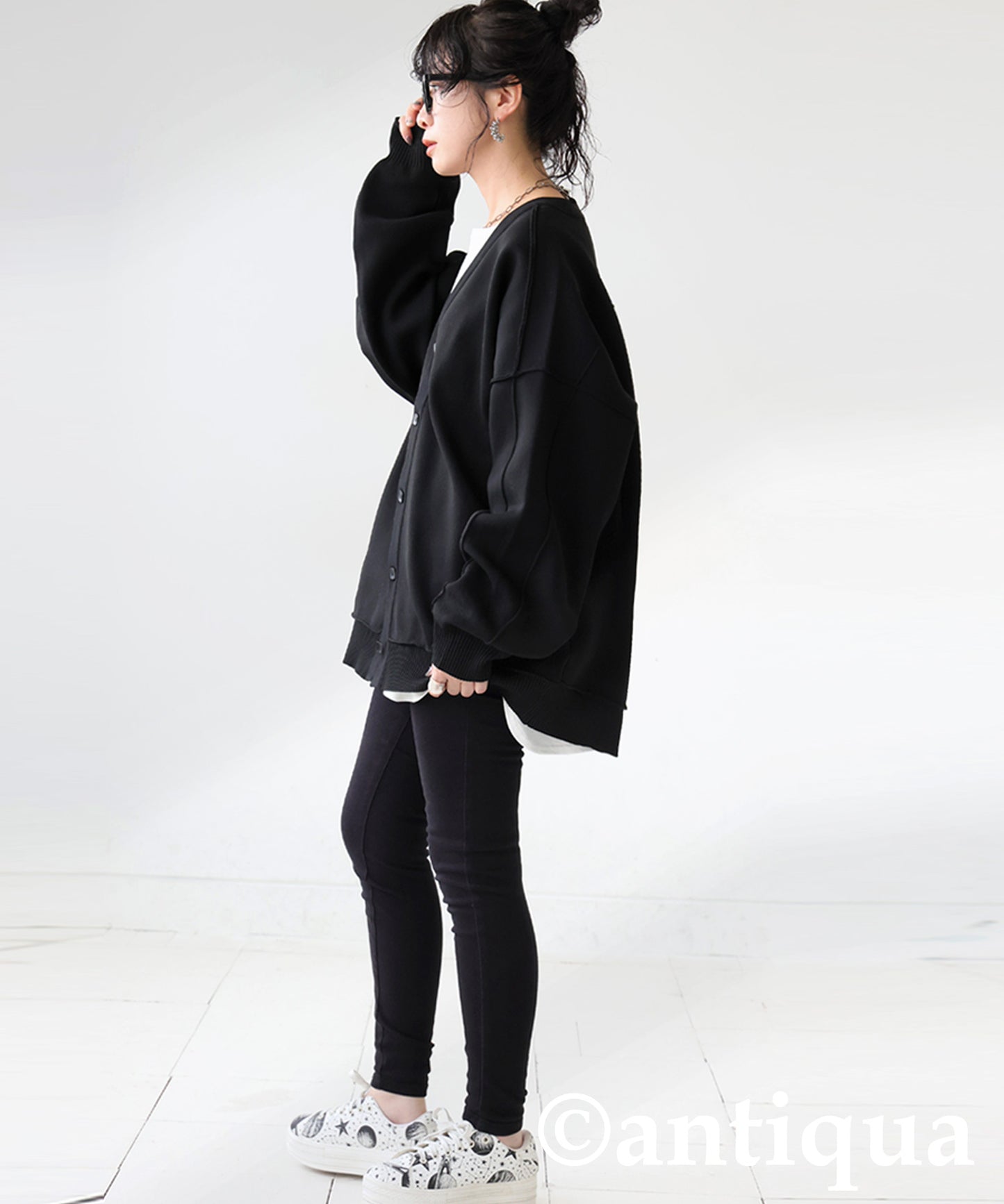 Sponge Knit Cardigan Ladies