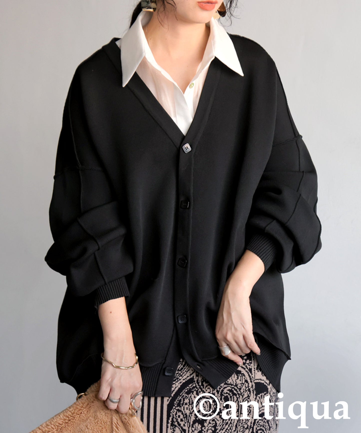 Sponge Knit Cardigan Ladies