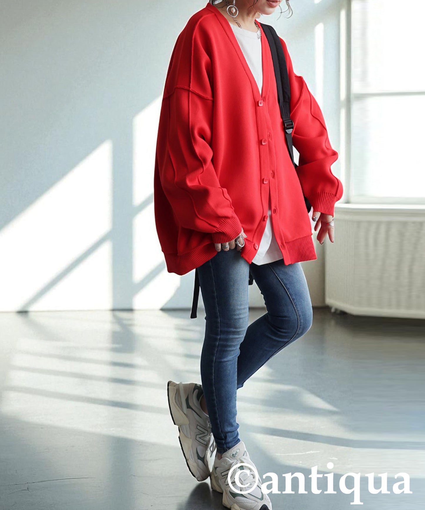 Sponge Knit Cardigan Ladies