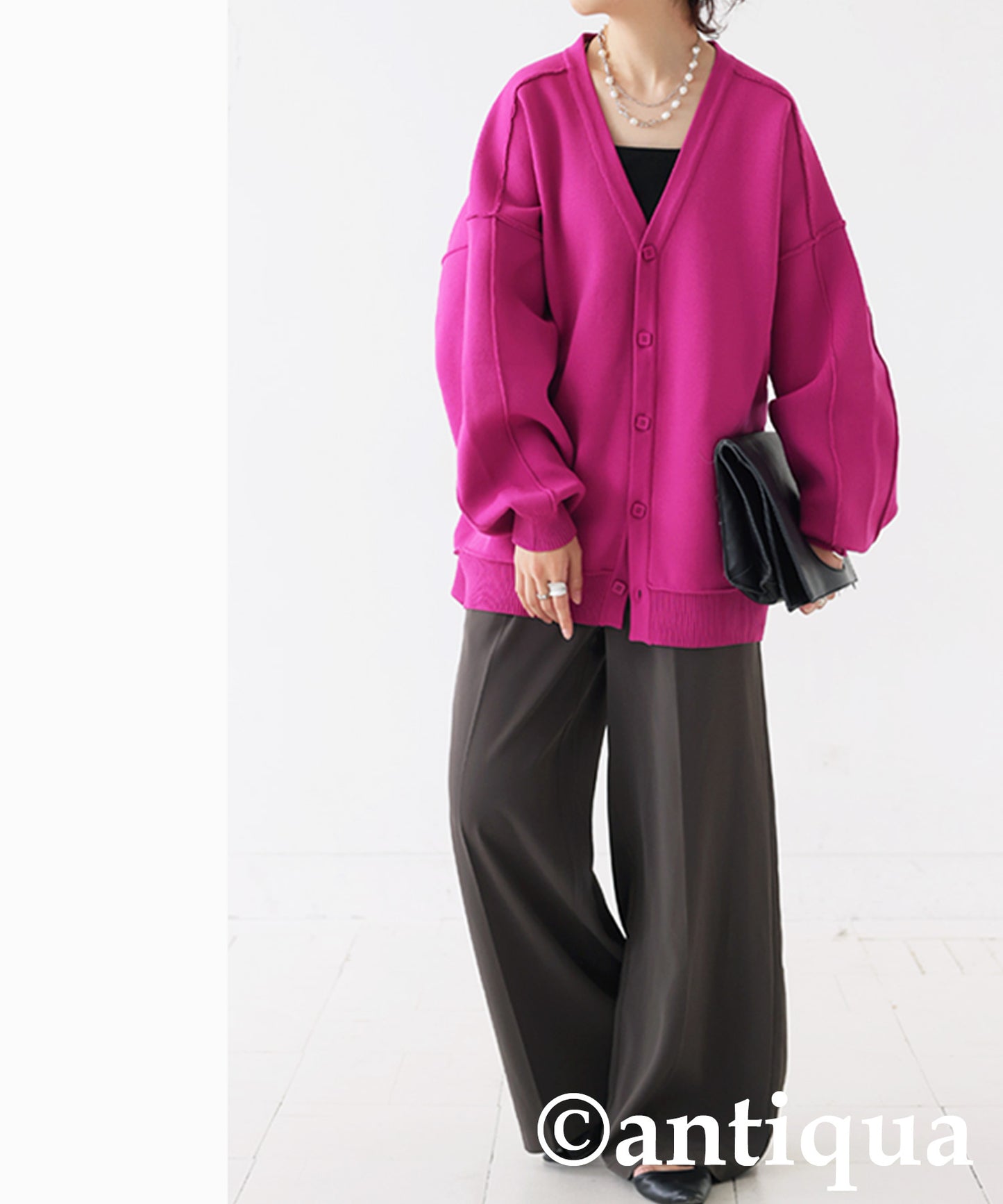 Sponge Knit Cardigan Ladies