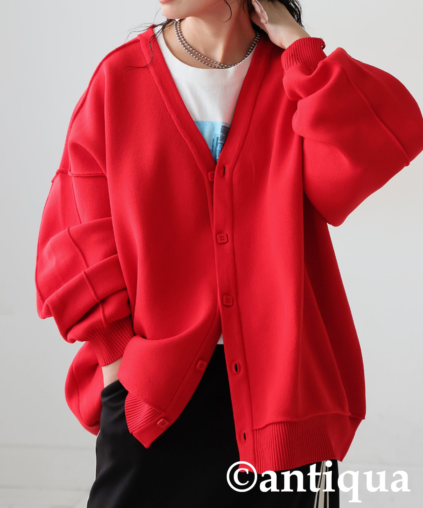 Sponge Knit Cardigan Ladies