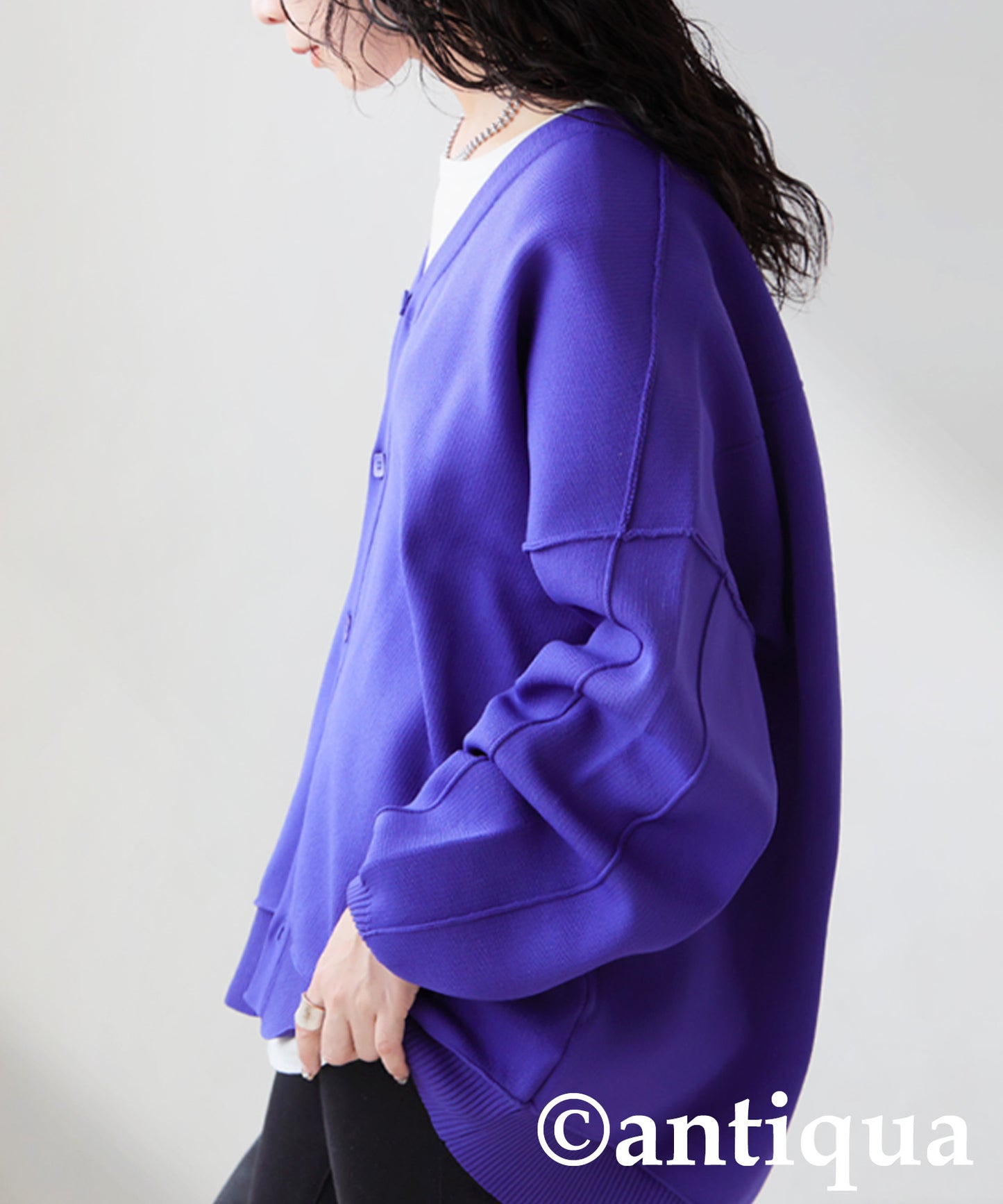 Sponge Knit Cardigan Ladies