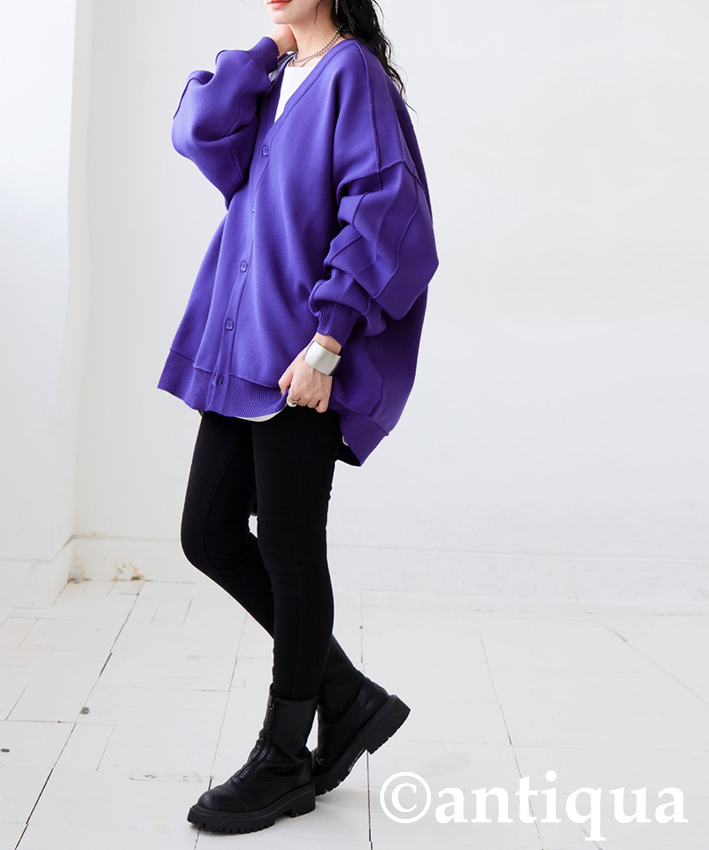 Sponge Knit Cardigan Ladies