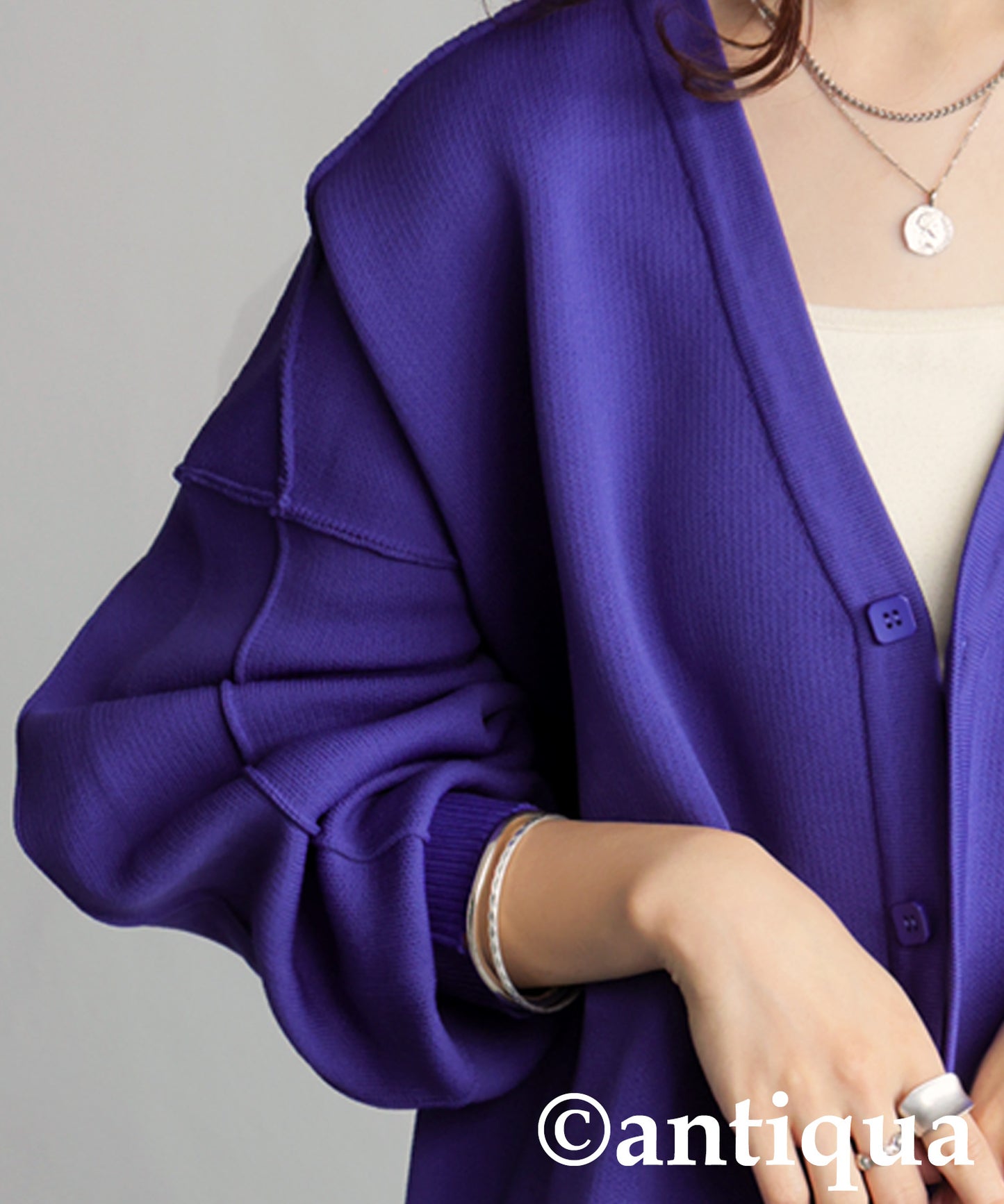 Sponge Knit Cardigan Ladies