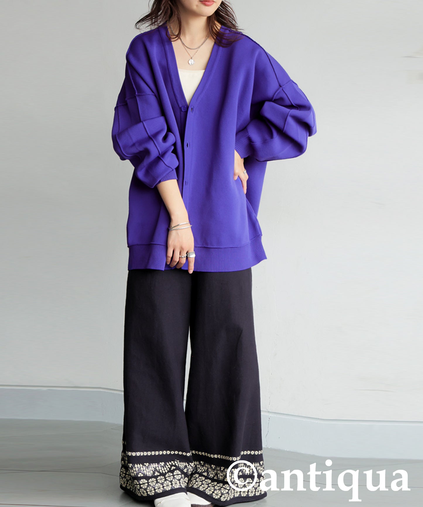 Sponge Knit Cardigan Ladies