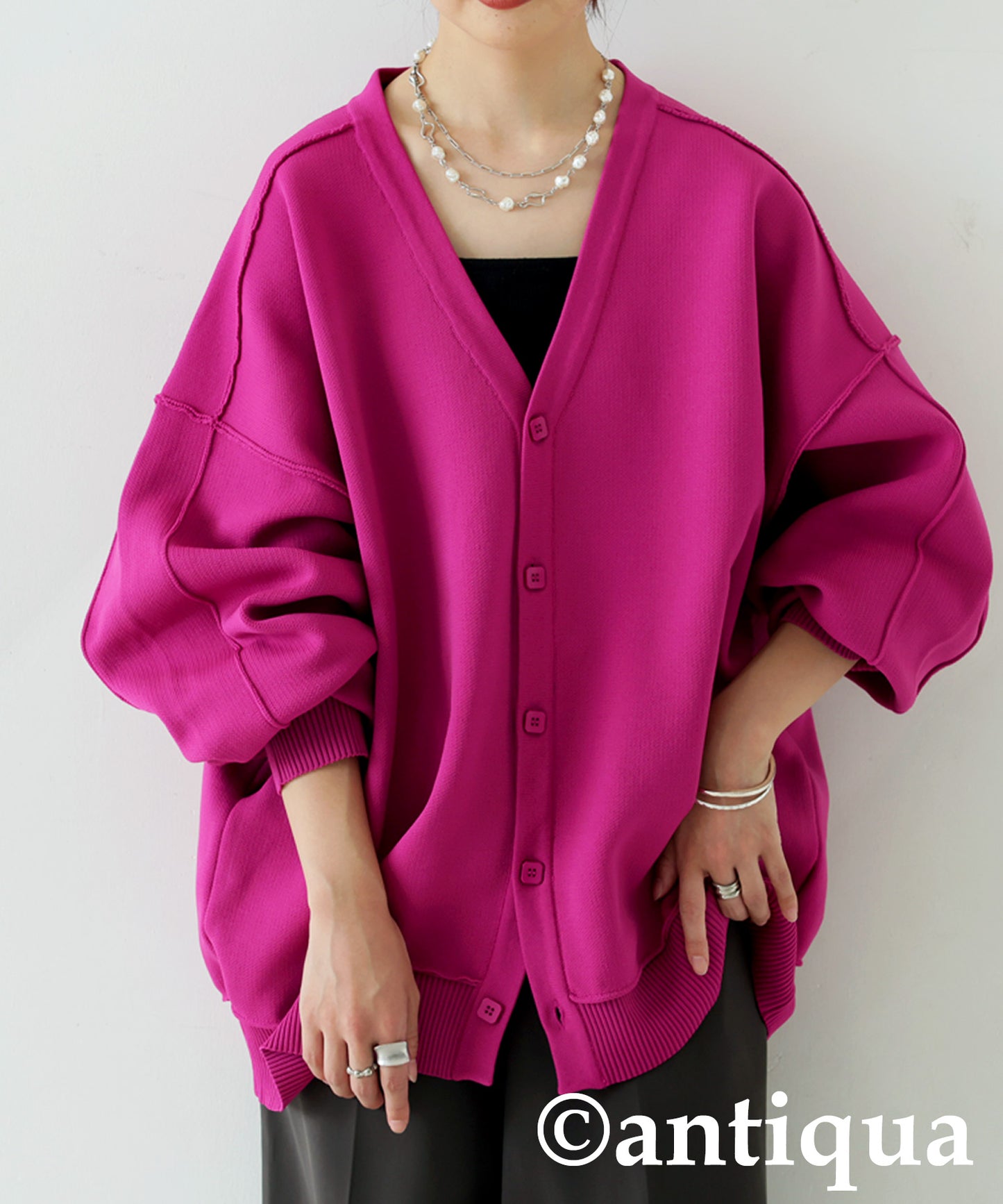 Sponge Knit Cardigan Ladies