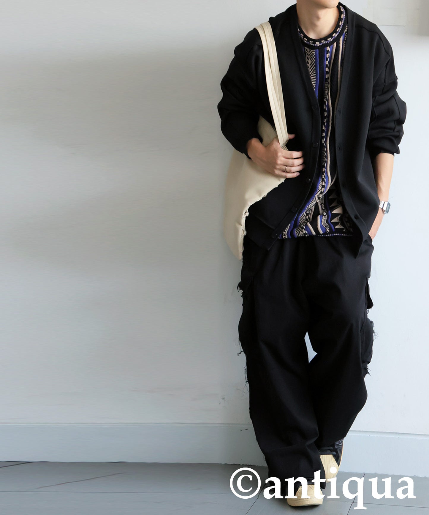 Sponge Knit Cardigan Men's