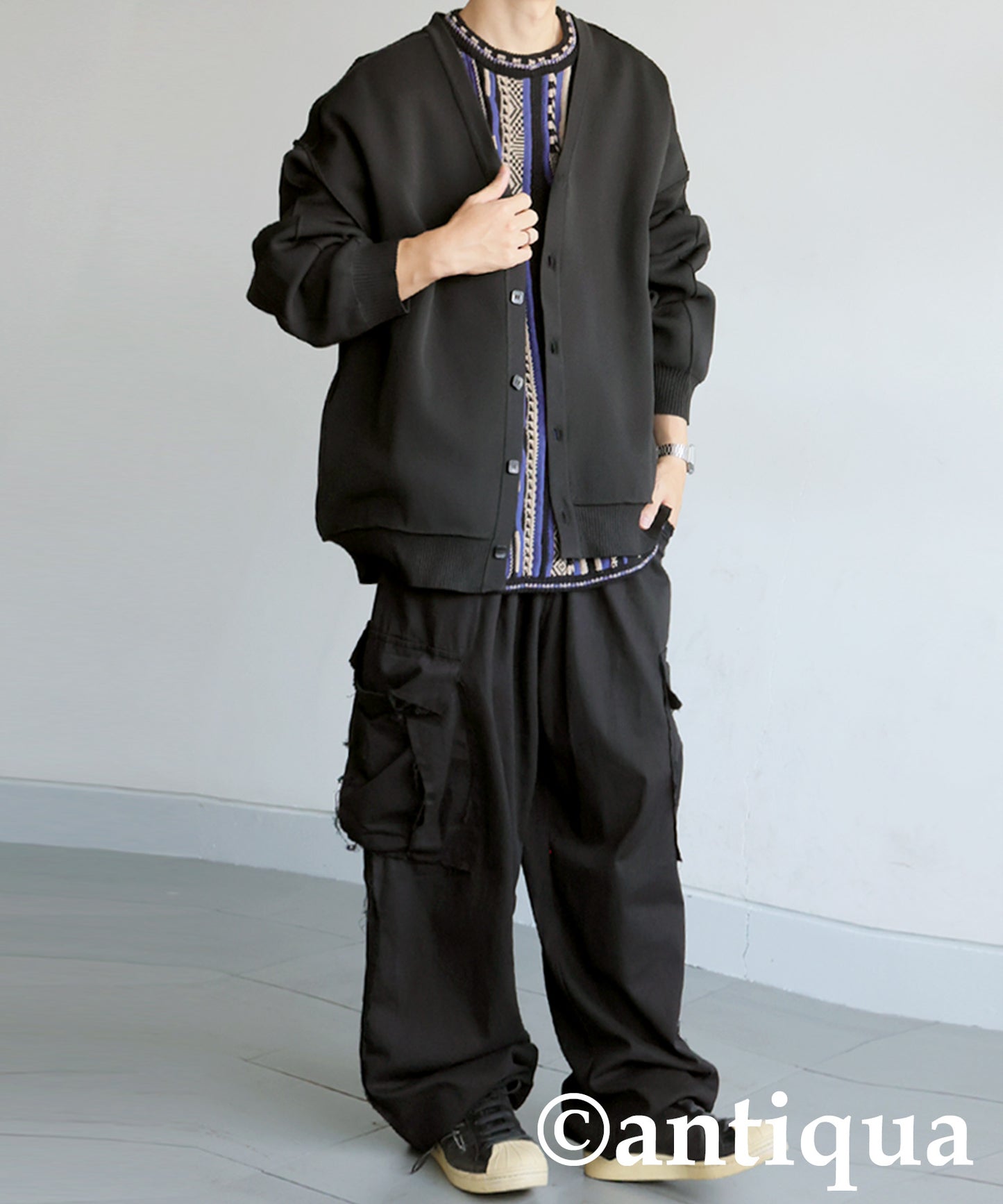 Sponge Knit Cardigan Men's