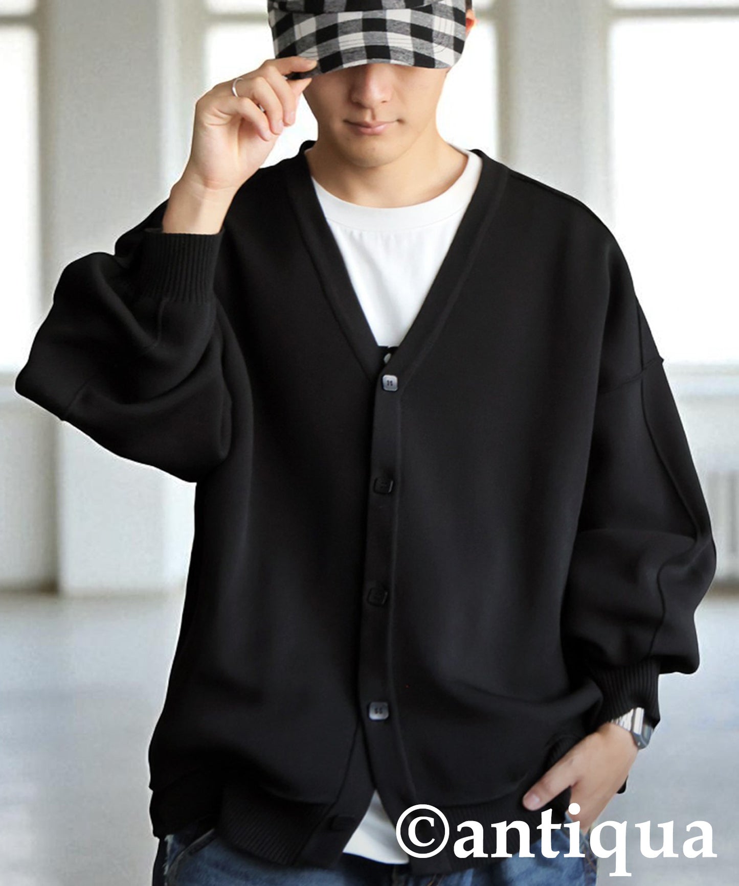 Sponge Knit Cardigan Men's