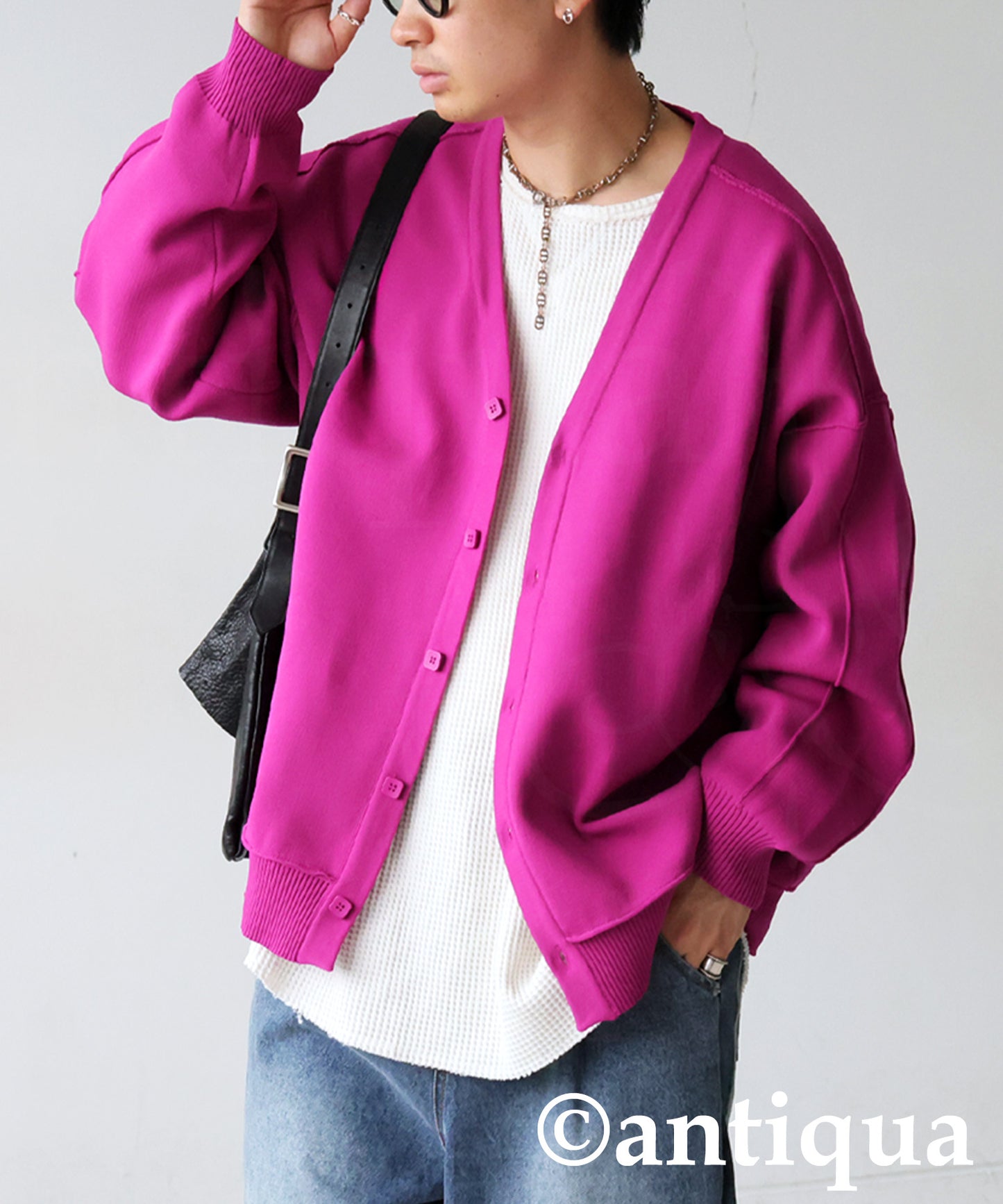 Sponge Knit Cardigan Men's