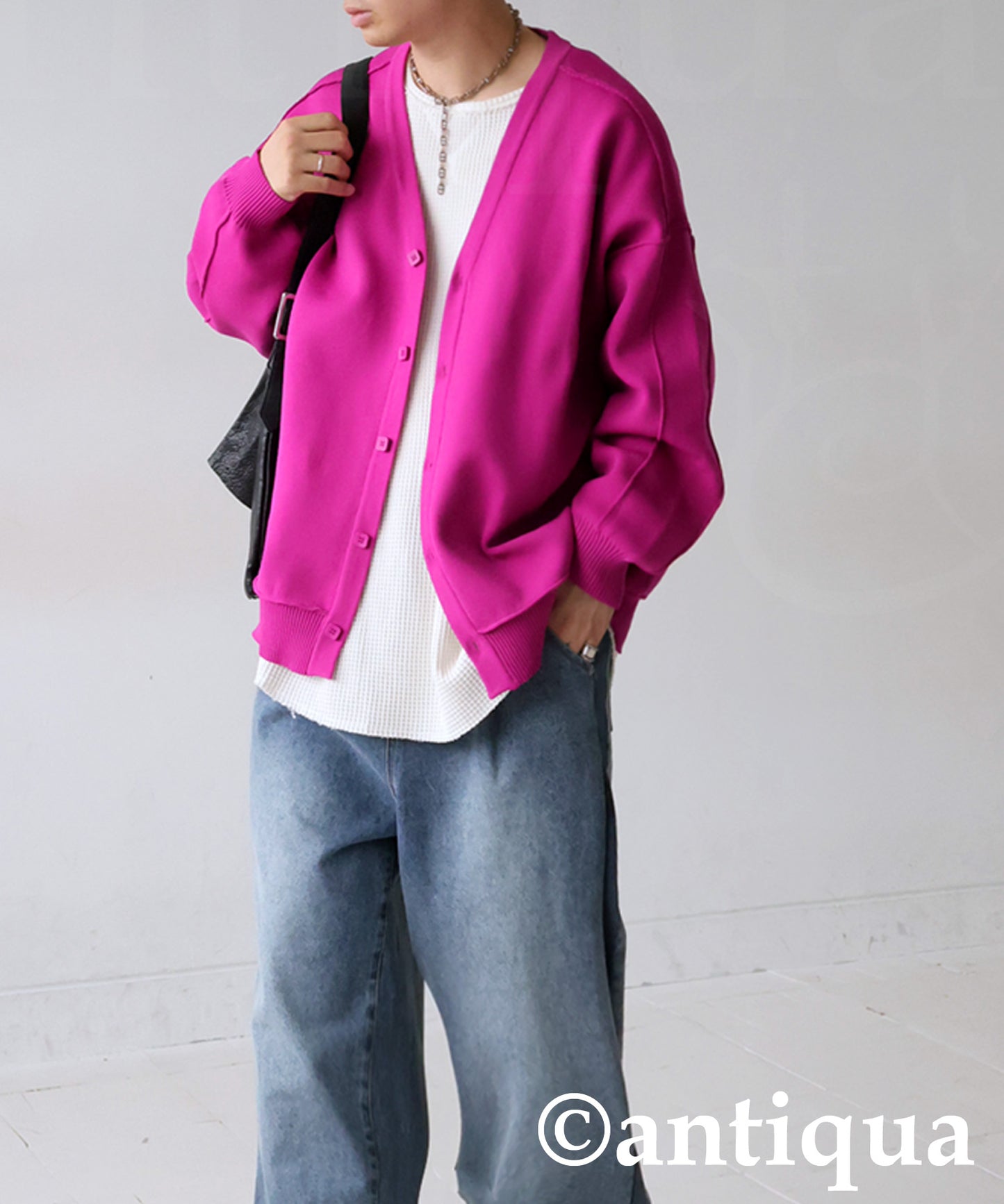 Sponge Knit Cardigan Men's