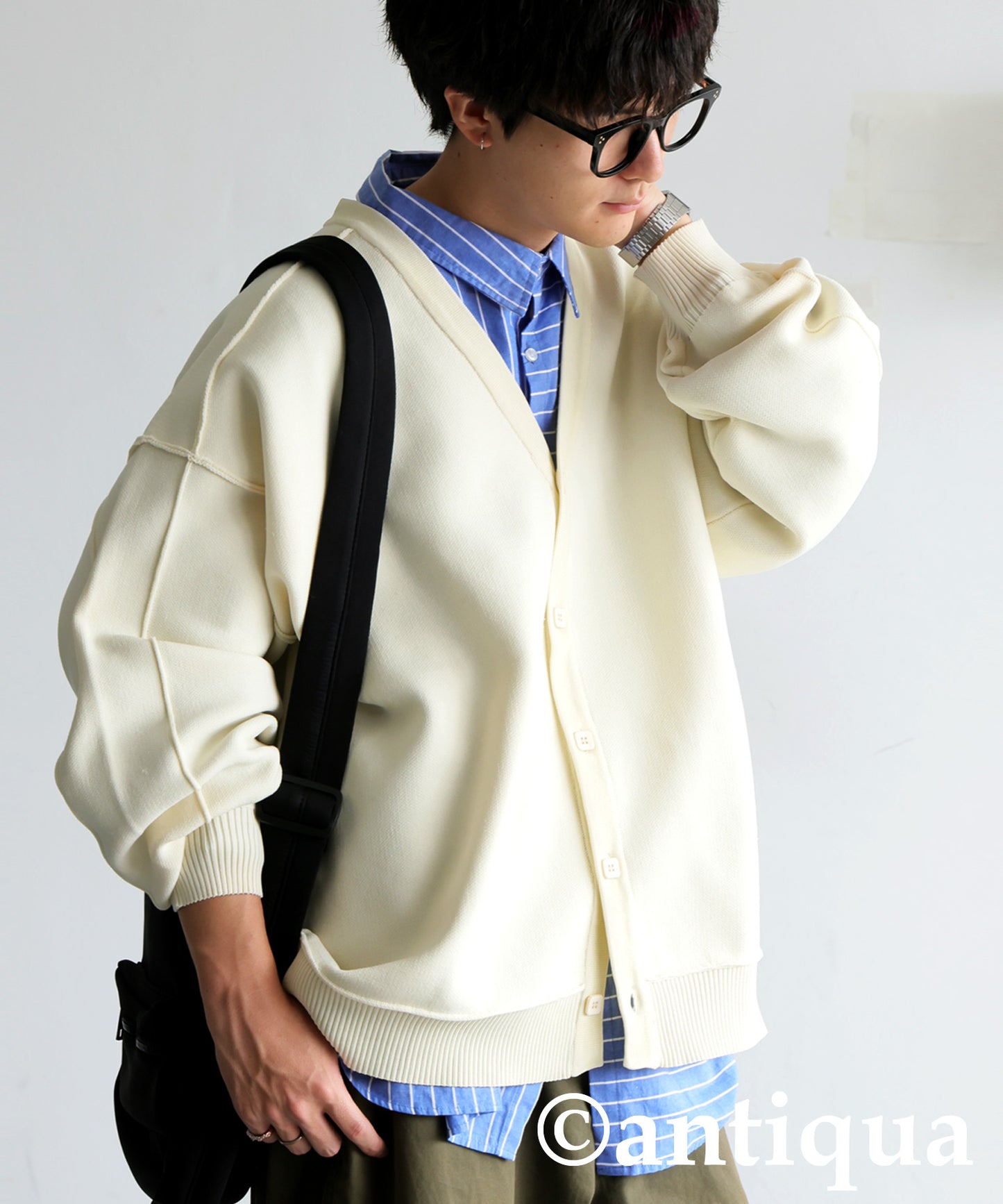 Sponge Knit Cardigan Men's