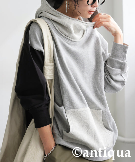 Two-Tone Fleece Hoodie Ladies