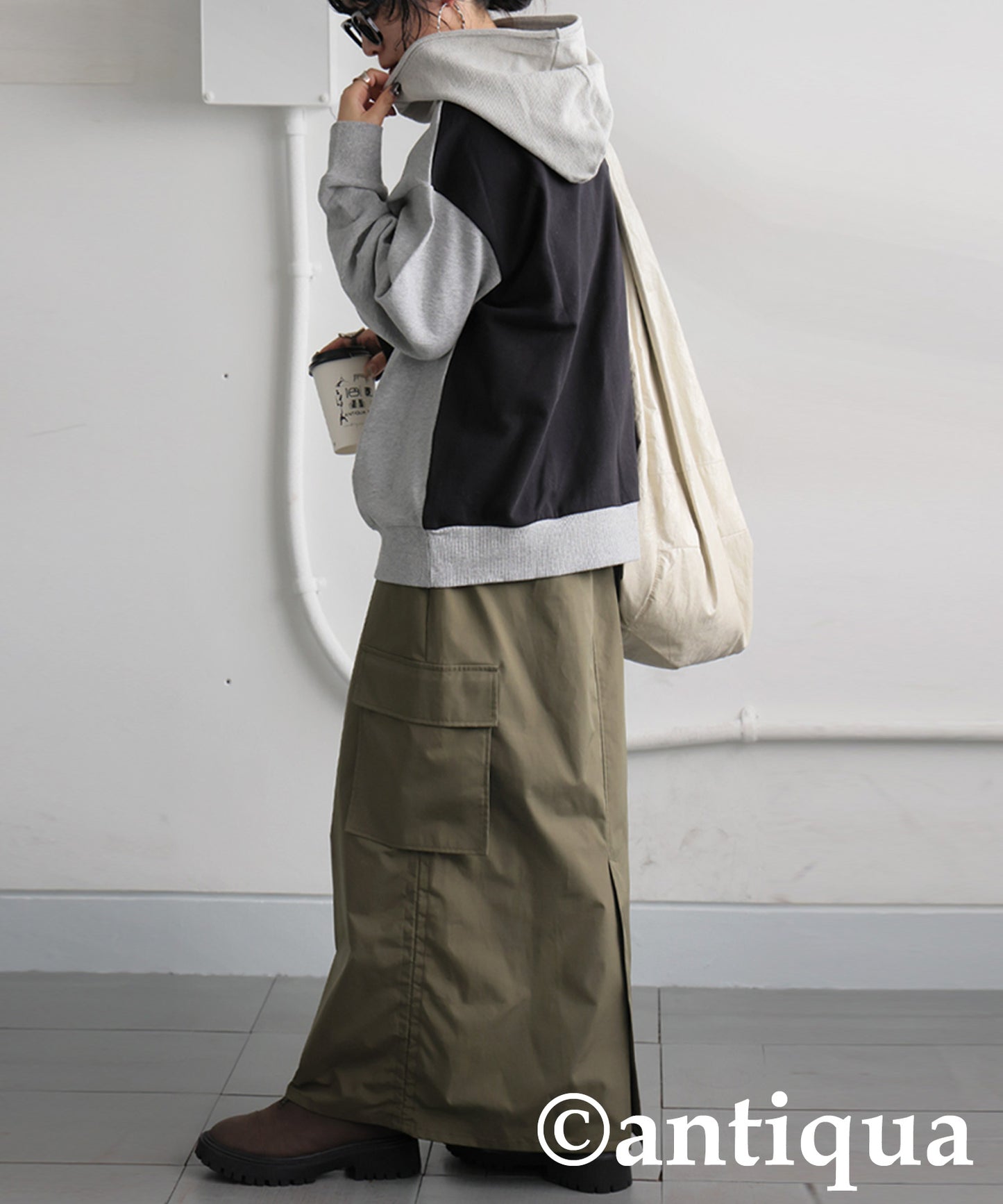 Two-Tone Fleece Hoodie Ladies