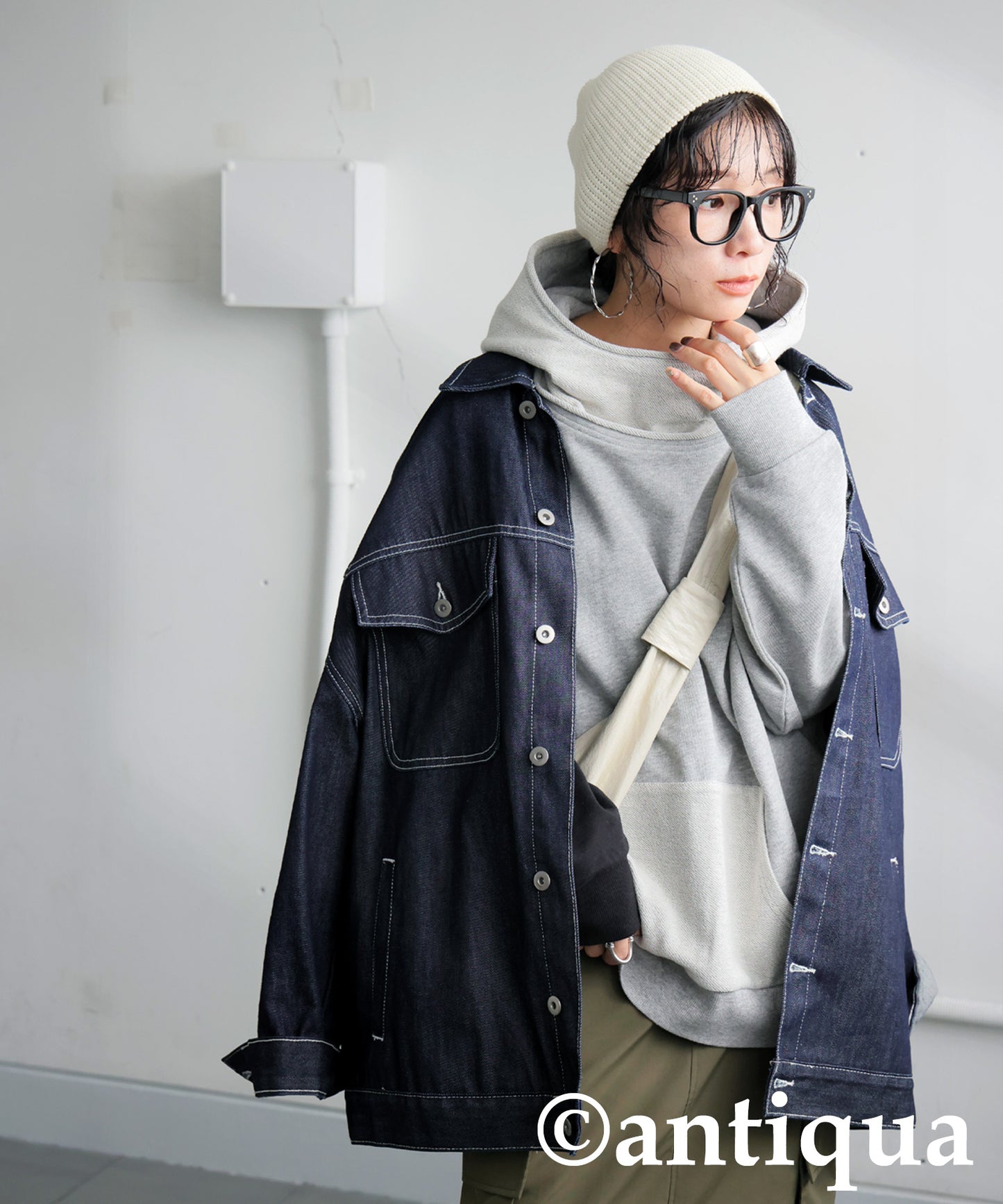 Two-Tone Fleece Hoodie Ladies