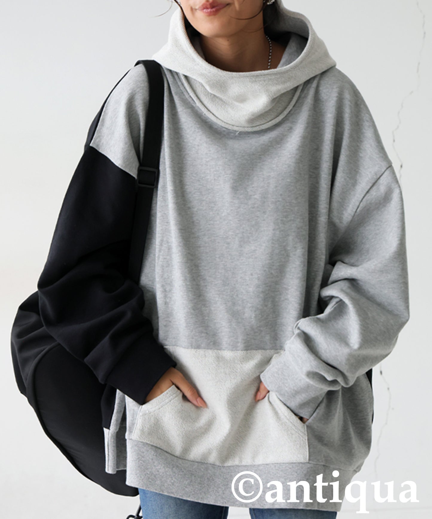 Two-Tone Fleece Hoodie Ladies