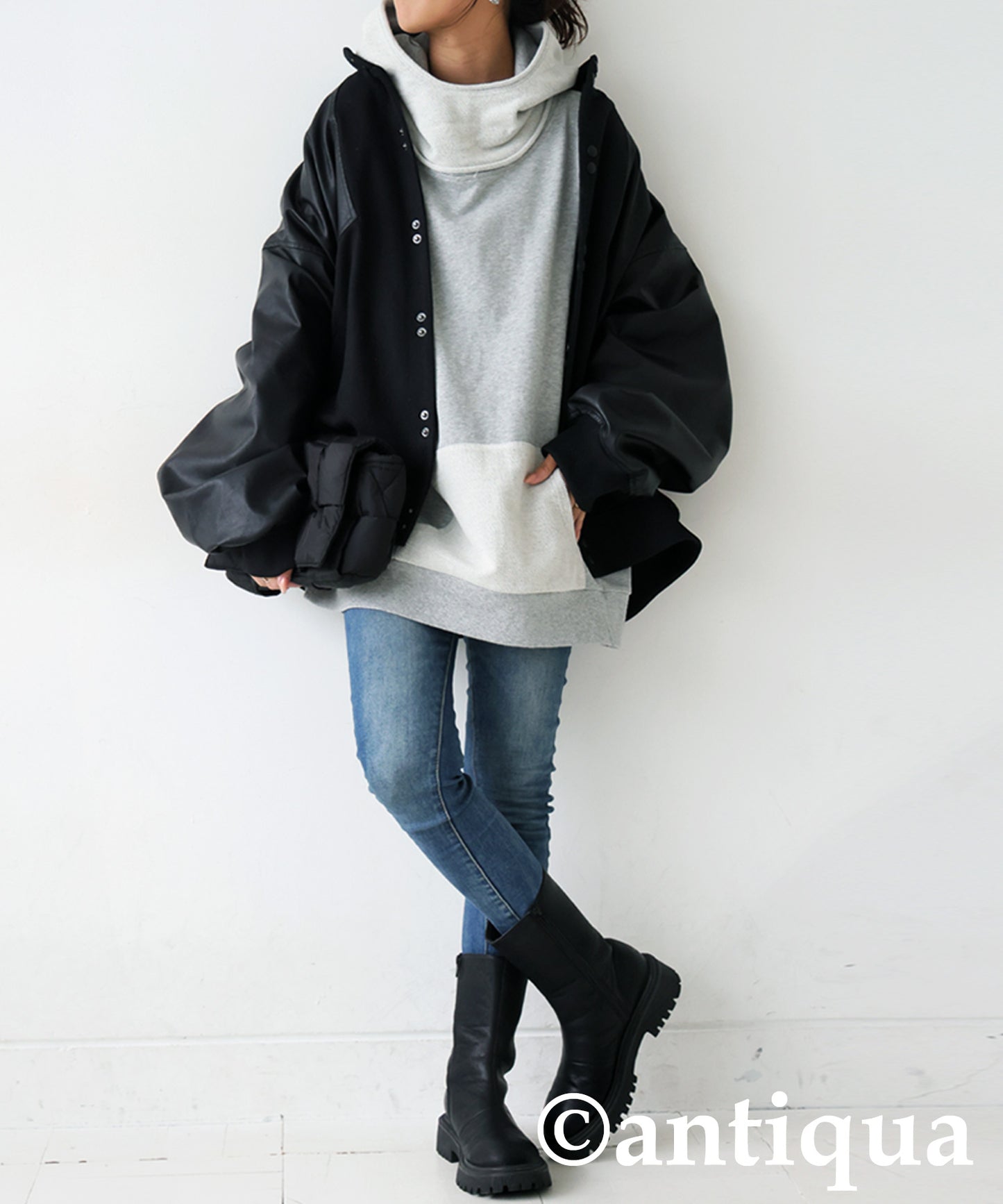 Two-Tone Fleece Hoodie Ladies