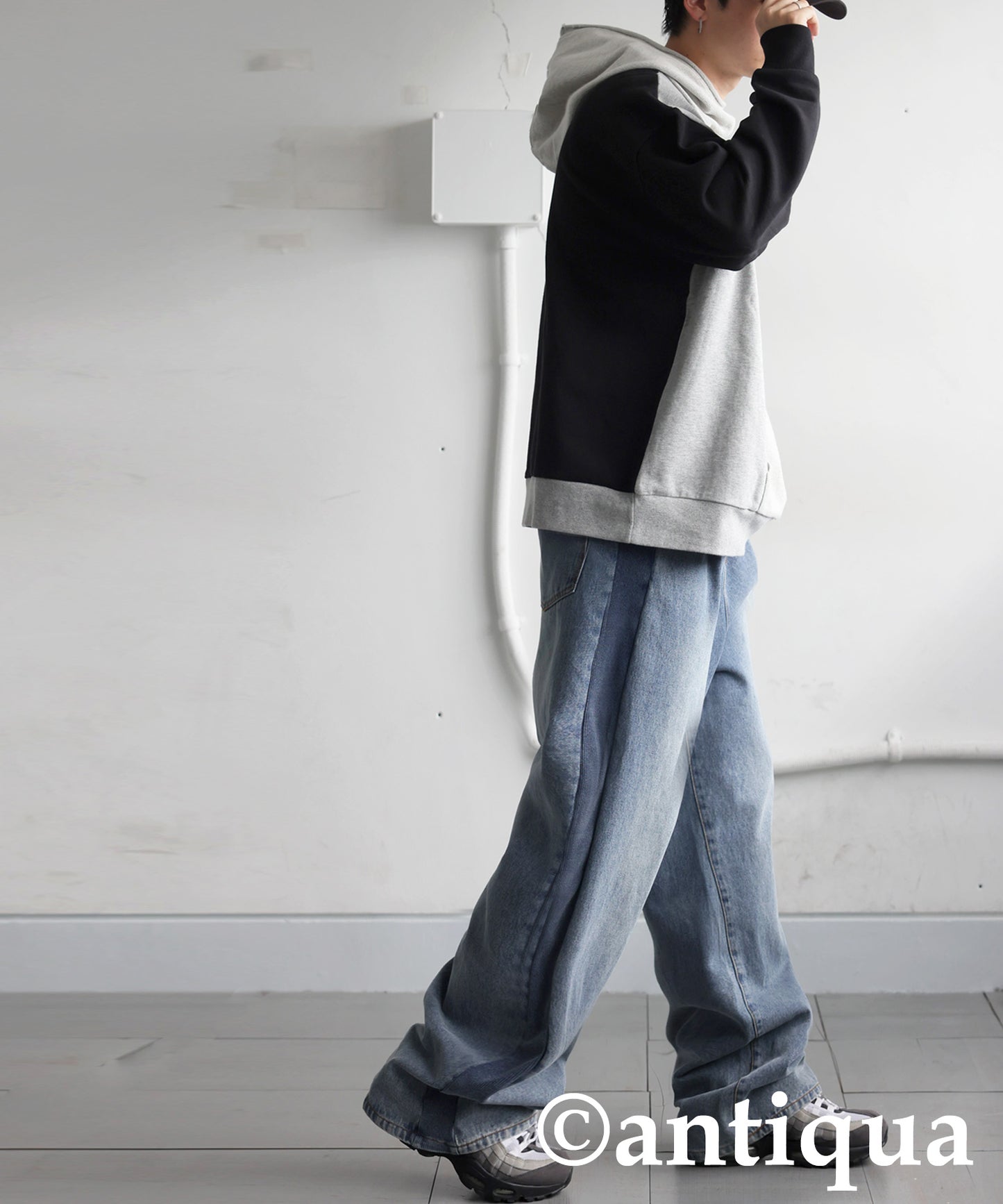 Two-Tone Fleece Hoodie Men's