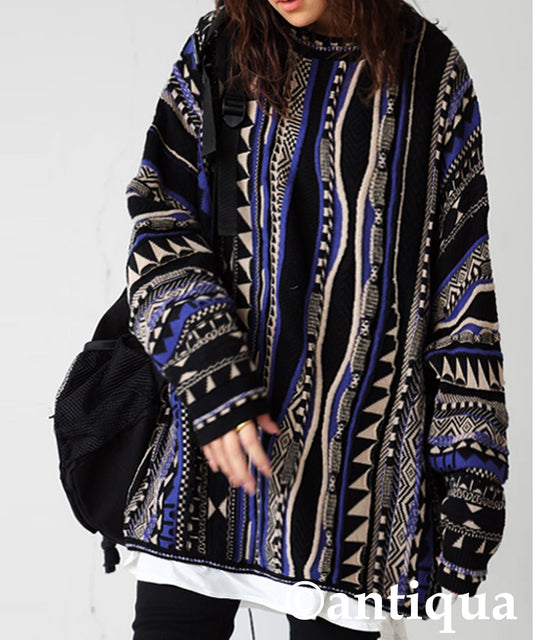 Geometric Jacquard Knit Ladies