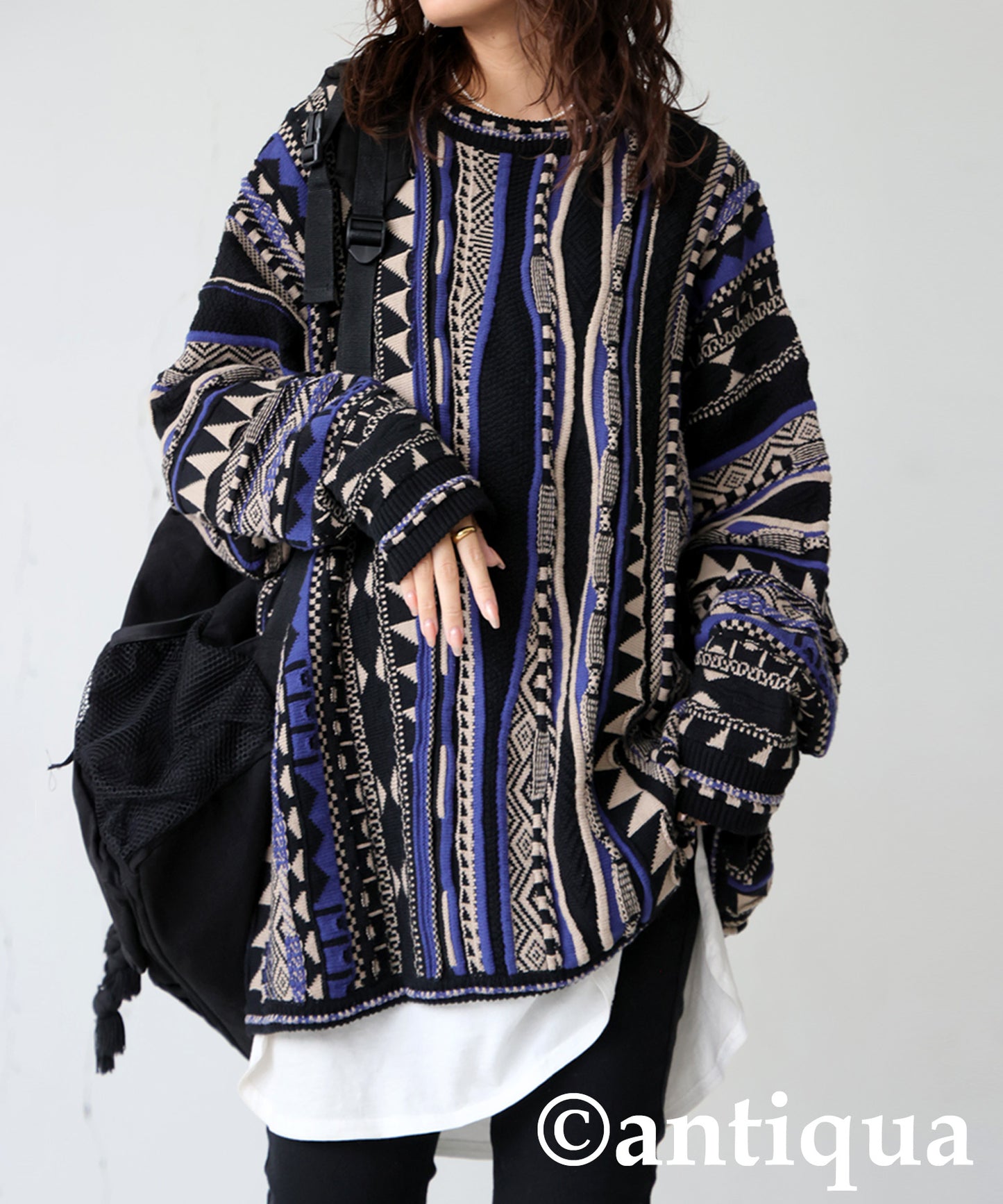 Geometric Jacquard Knit Ladies