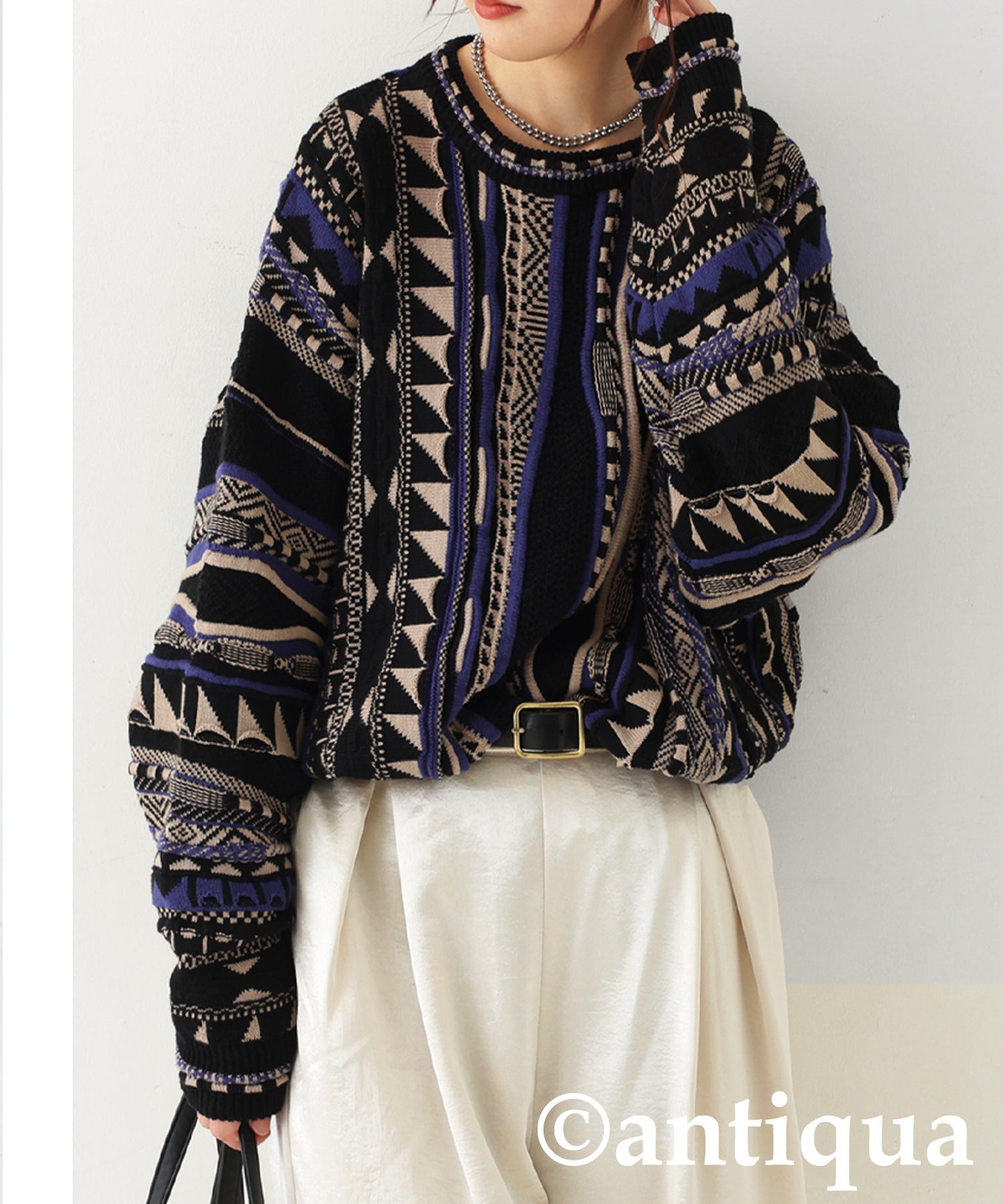 Geometric Jacquard Knit Ladies