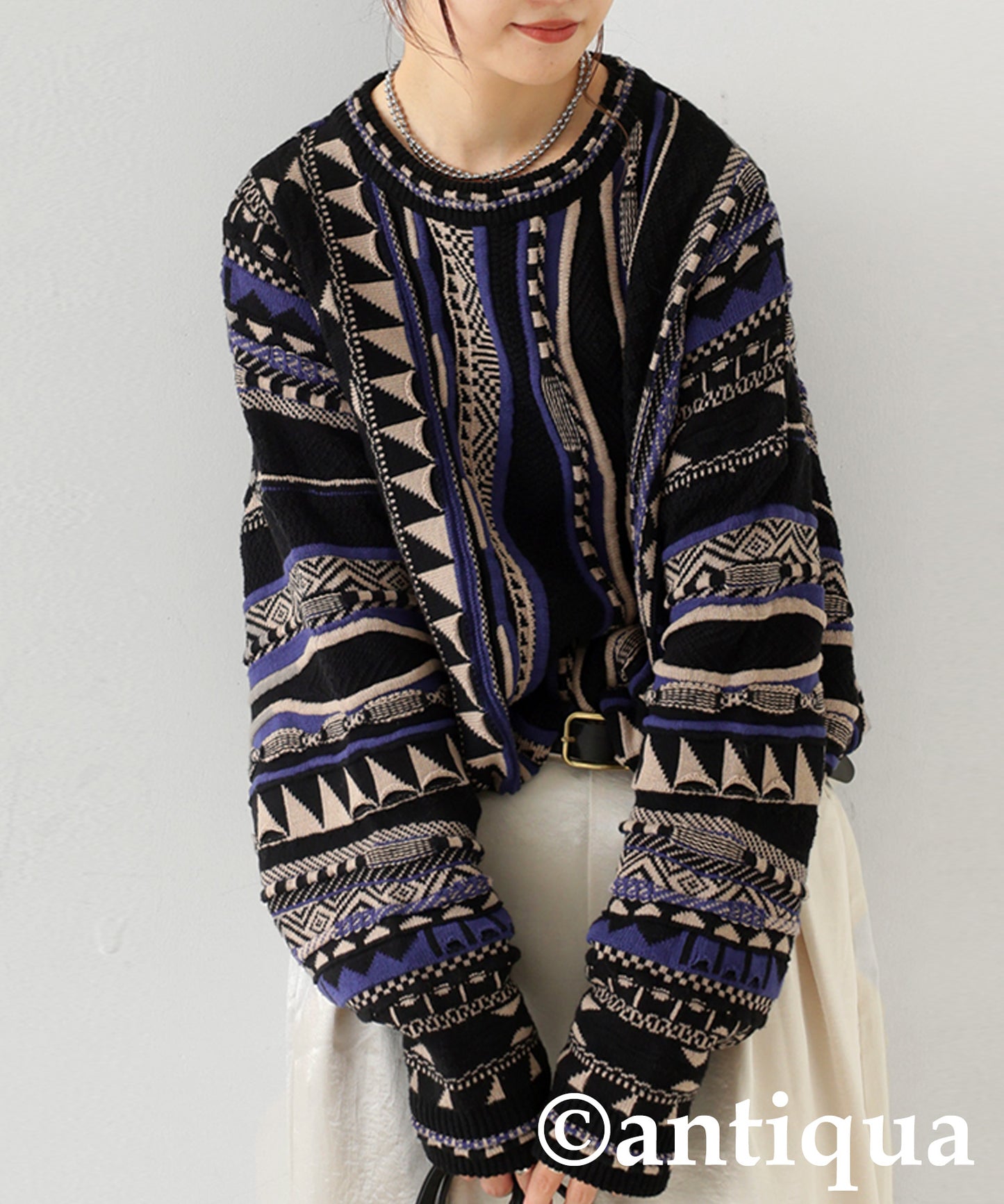 Geometric Jacquard Knit Ladies