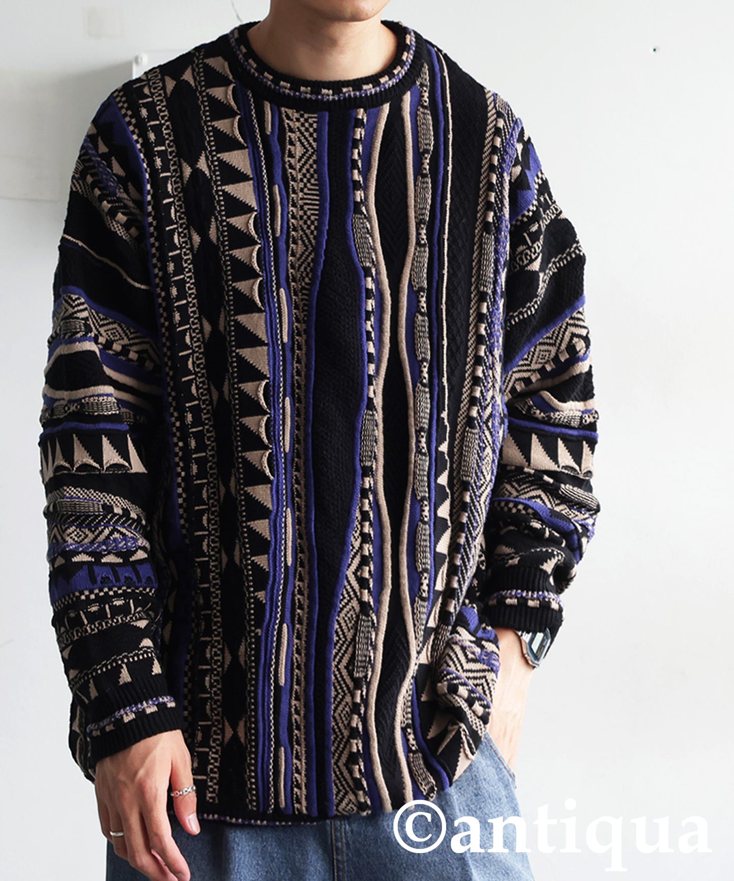 Geometric Jacquard Knit Men's