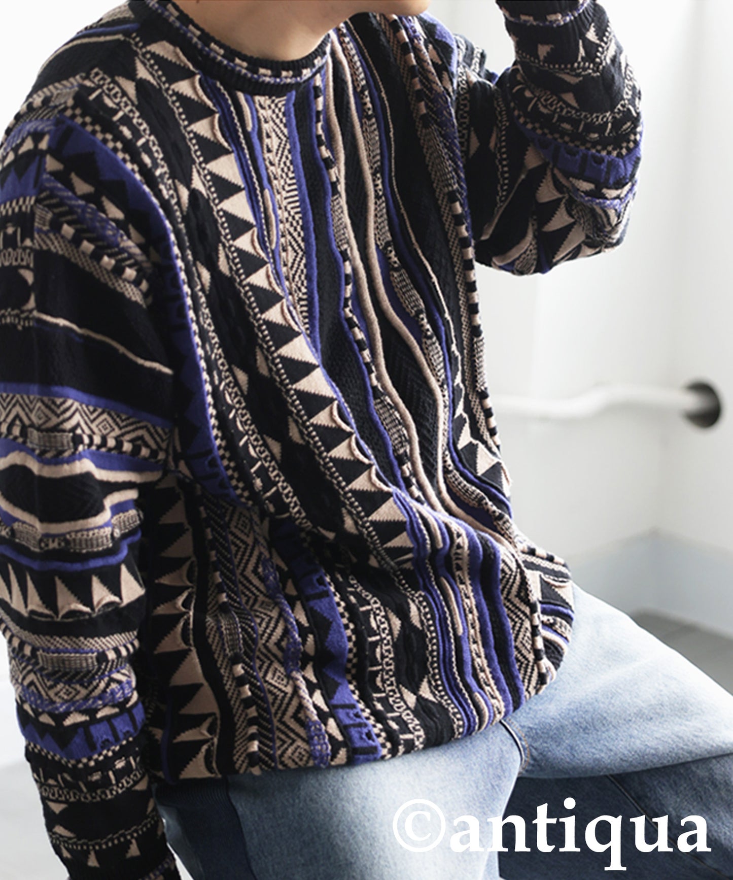 Geometric Jacquard Knit Men's