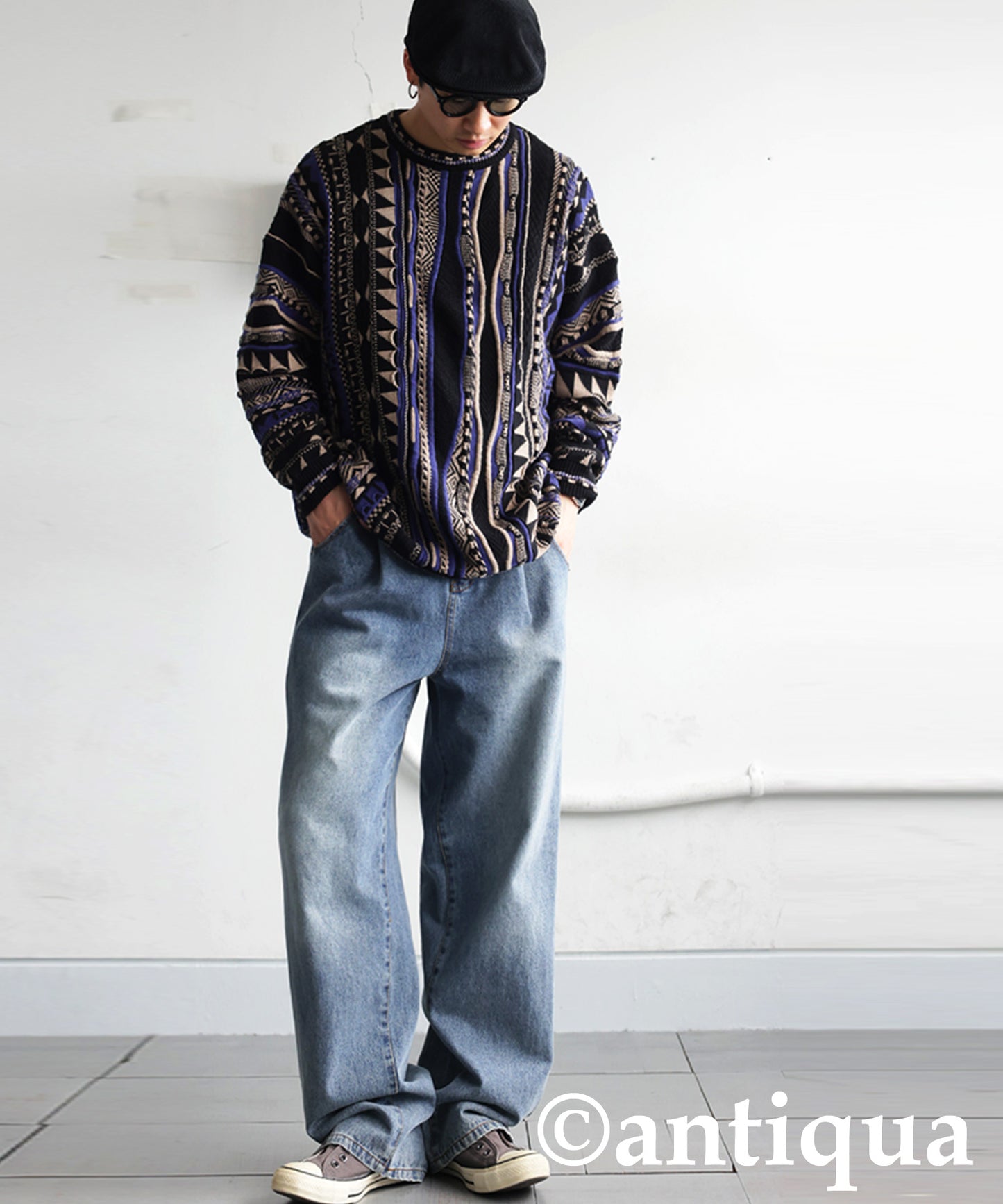 Geometric Jacquard Knit Men's