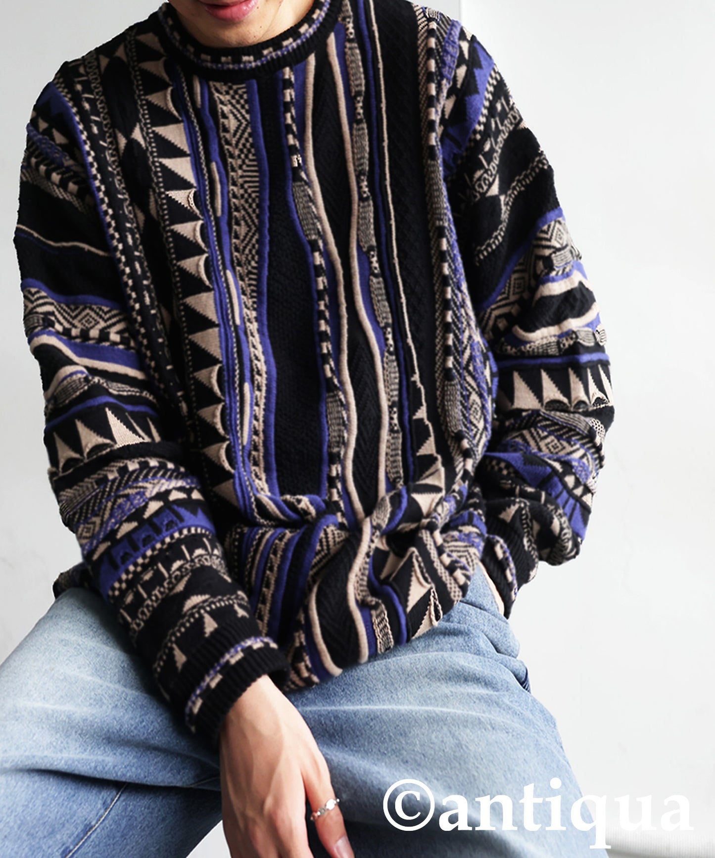 Geometric Jacquard Knit Men's